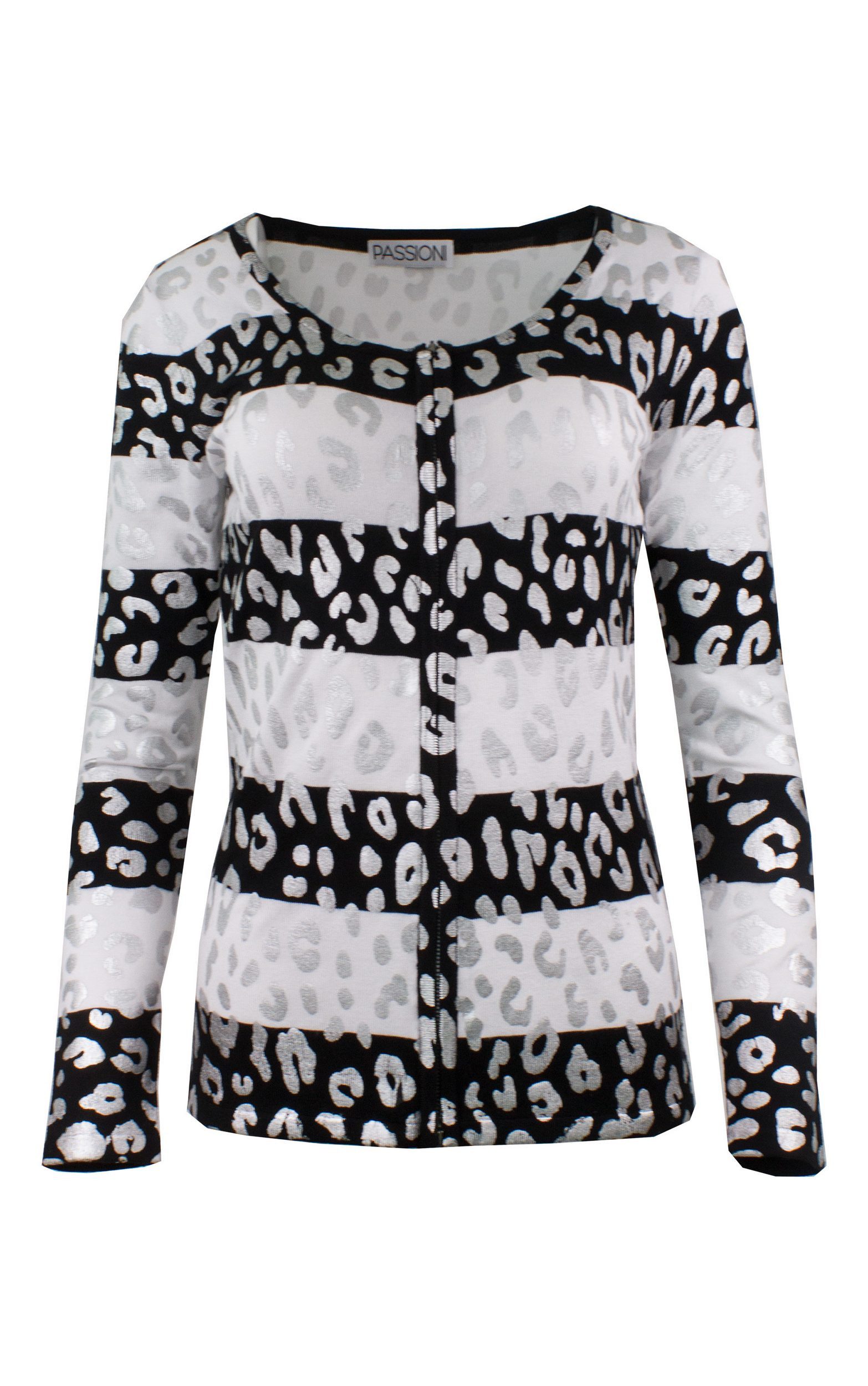 Passioni Cardigan Strickjacke mit Streifen und günstig online kaufen