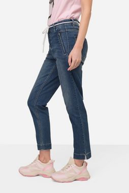 Laurasøn Regular-fit-Jeans 7/8-PushUp Jeans Julia Wash-Effekte Zipptaschen