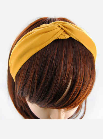 axy Haarreif Breiter Haarreif mit raffinierten Knoten, Vintage Klassik-Look Damen Haareifen Haarband