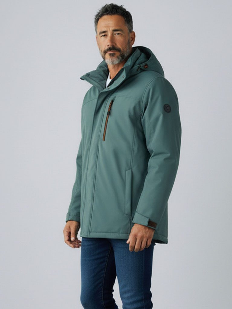 CROSSFIELD Funktionsjacke 67706 Herren Outdoor-Jacke mit Taftfutter & Stehkragen - Wasserdichte Jacke