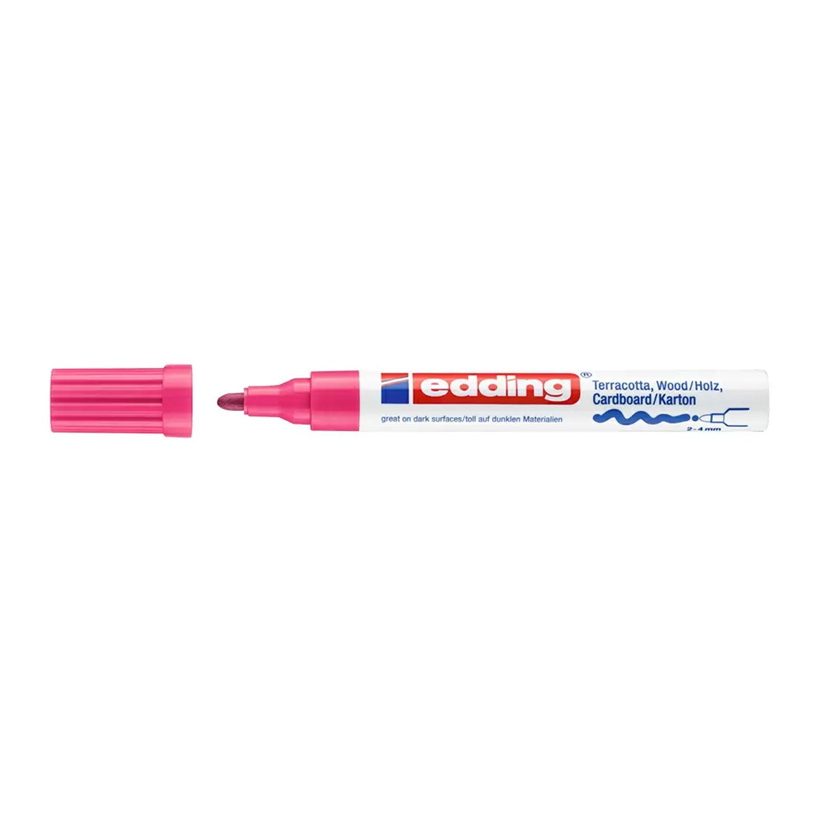 edding Marker Mattlack-Marker 2-4 mm edding 4000, (Stück, 1-tlg., 1 Deco Marker Edding 4000), Lackstift Permanentmarker