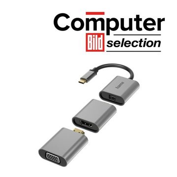 Hama USB-C Multiport Adapter Set 6 in1, USB-C, Mini DisplayPort, HDMI, VGA Computer-Adapter Mini DisplayPort, USB-C zu HDMI, Mini DisplayPort, VGA