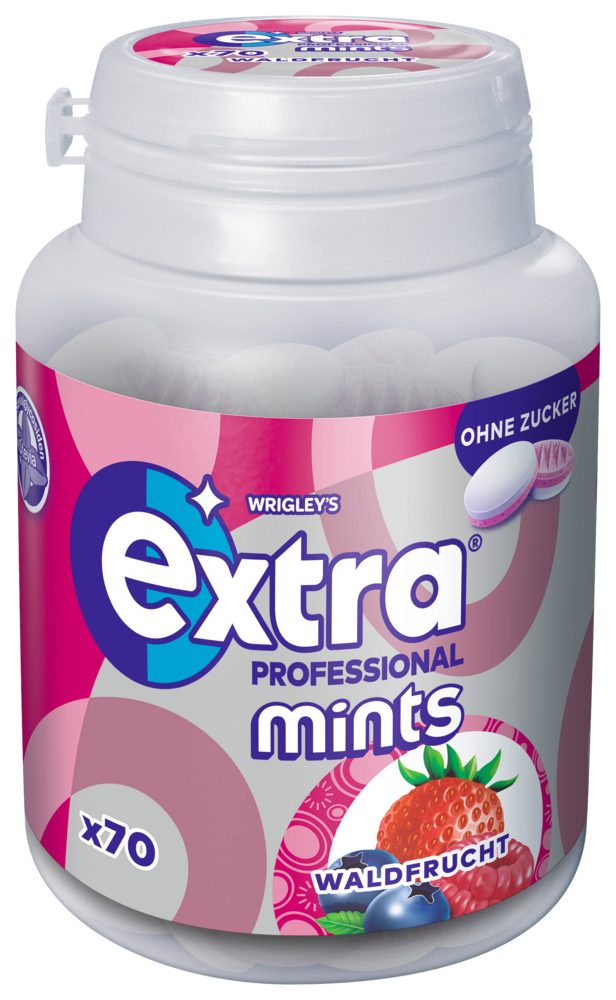 EXTRA Süßigkeit EXTRA PROFESSIONAL Mints Dose Waldfrucht 70 Dragees (1 Dose)