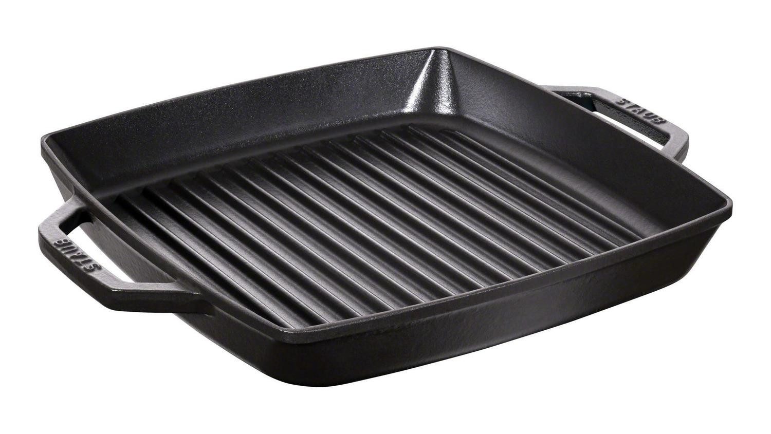 Staub Grillpfanne Grillpfanne, Gusseisen, für alle Herdarten inkl. Induktion, emailliertes Gusseisen