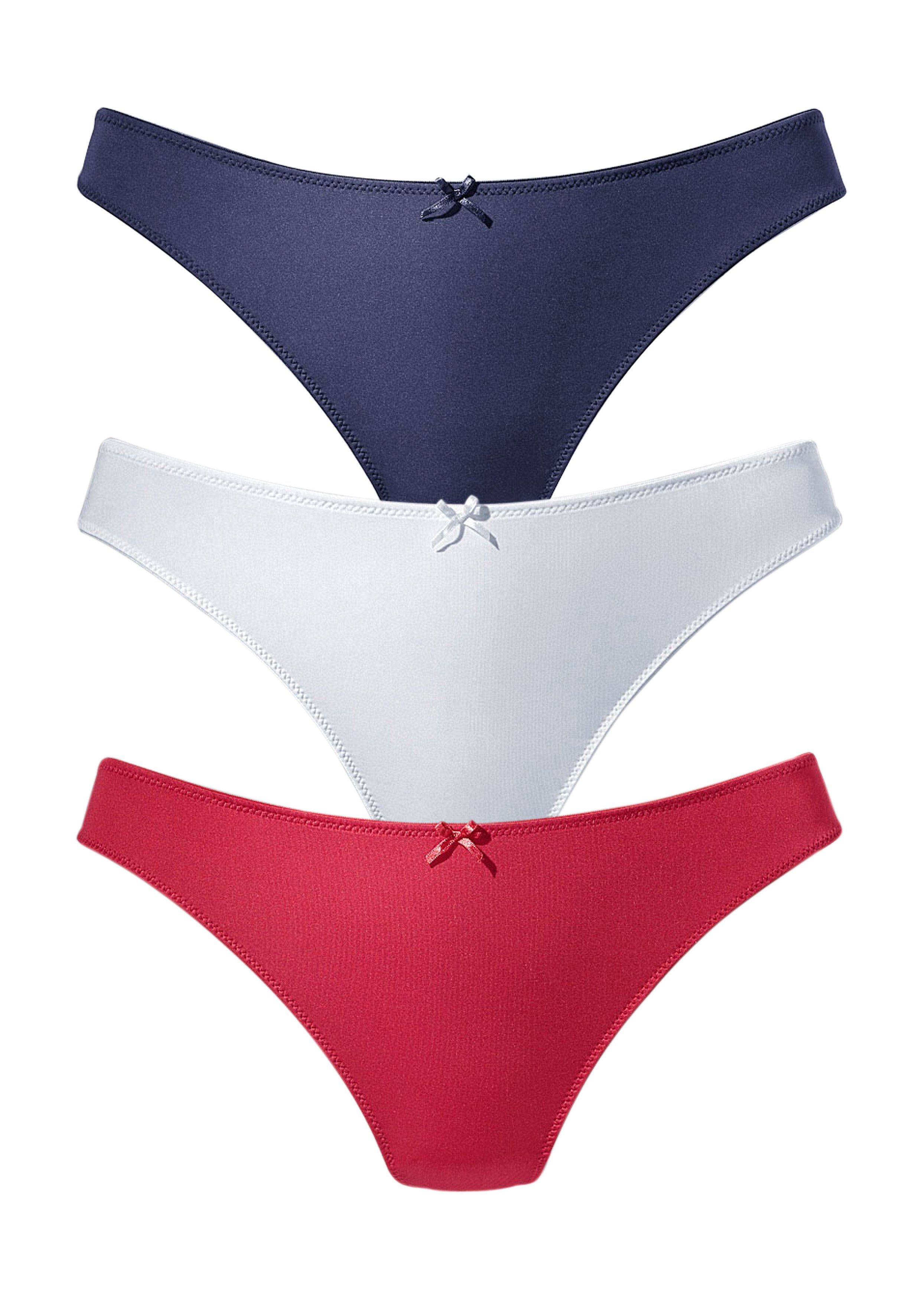 petite fleur String (3-St) hinten komplett aus zarter Jacquardspitze