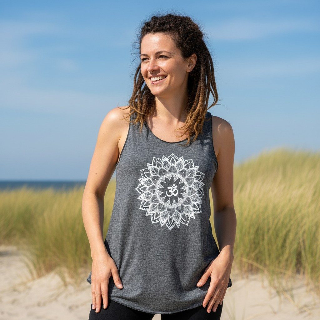 Guru-Shop T-Shirt Tanktop mit Ethnodruck, Mandala Yogatop -.. Ethno Style, günstig online kaufen