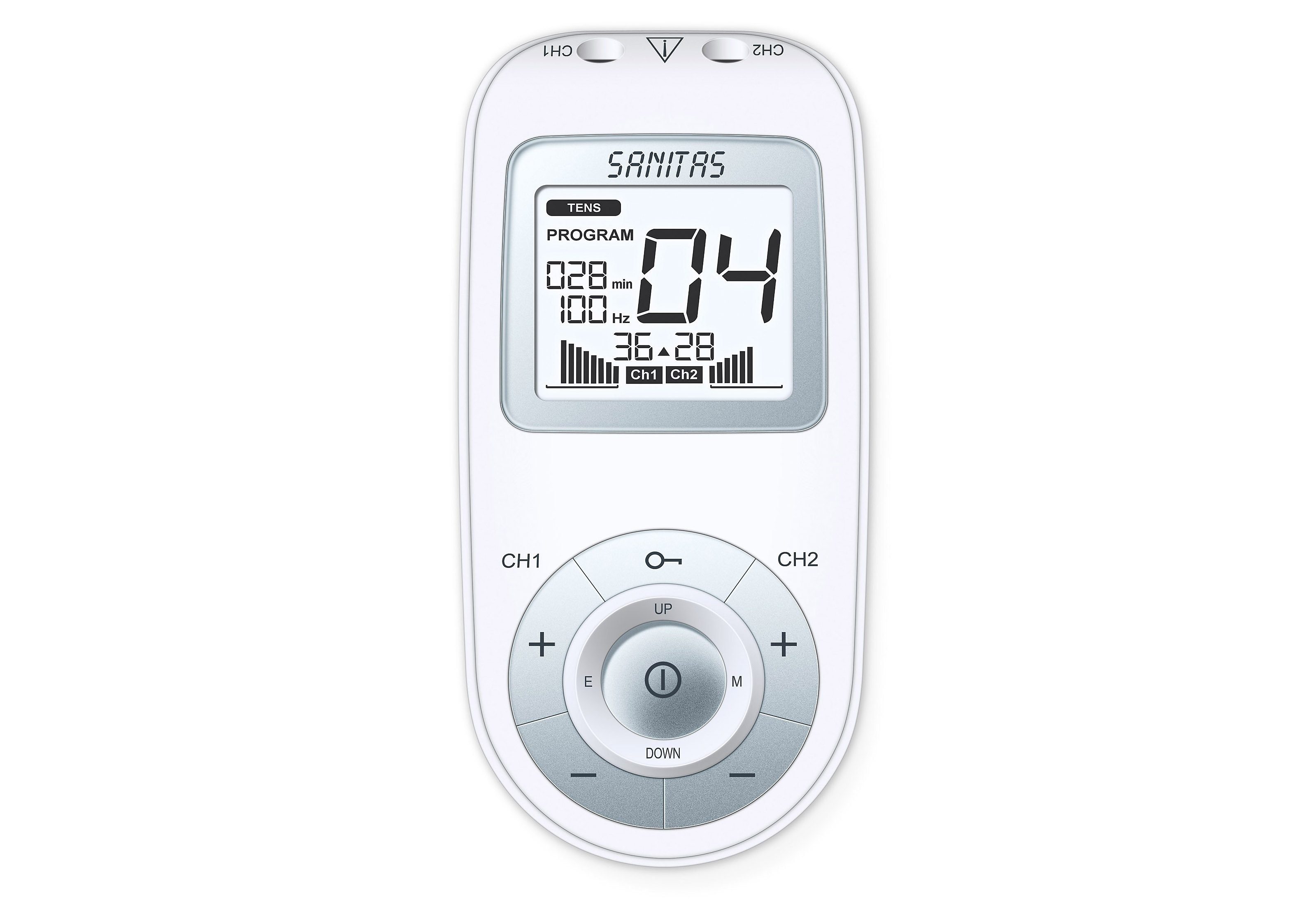 Sanitas TENS-EMS-Gerät SEM 43 Digitales EMS/TENS Reizstrom Gerät, (Set, 7-tlg), 3-in-1-Gerät zur Schmerztherapie, Muskelkräftigung und Massage