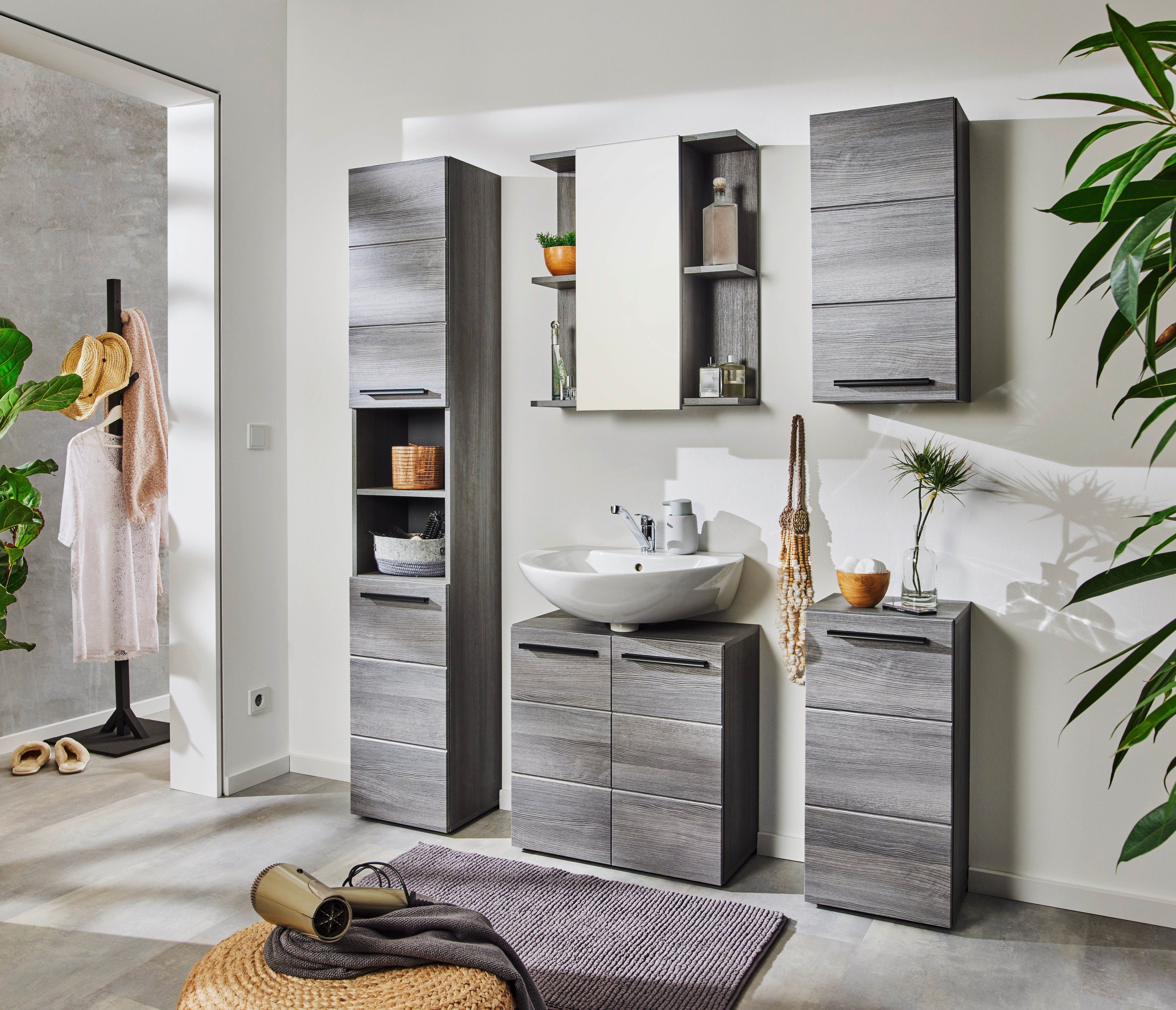 BASIC by Balculina Spiegelschrank Silver,Badezimmerschrank BxHxT 60x70x20 ( günstig online kaufen