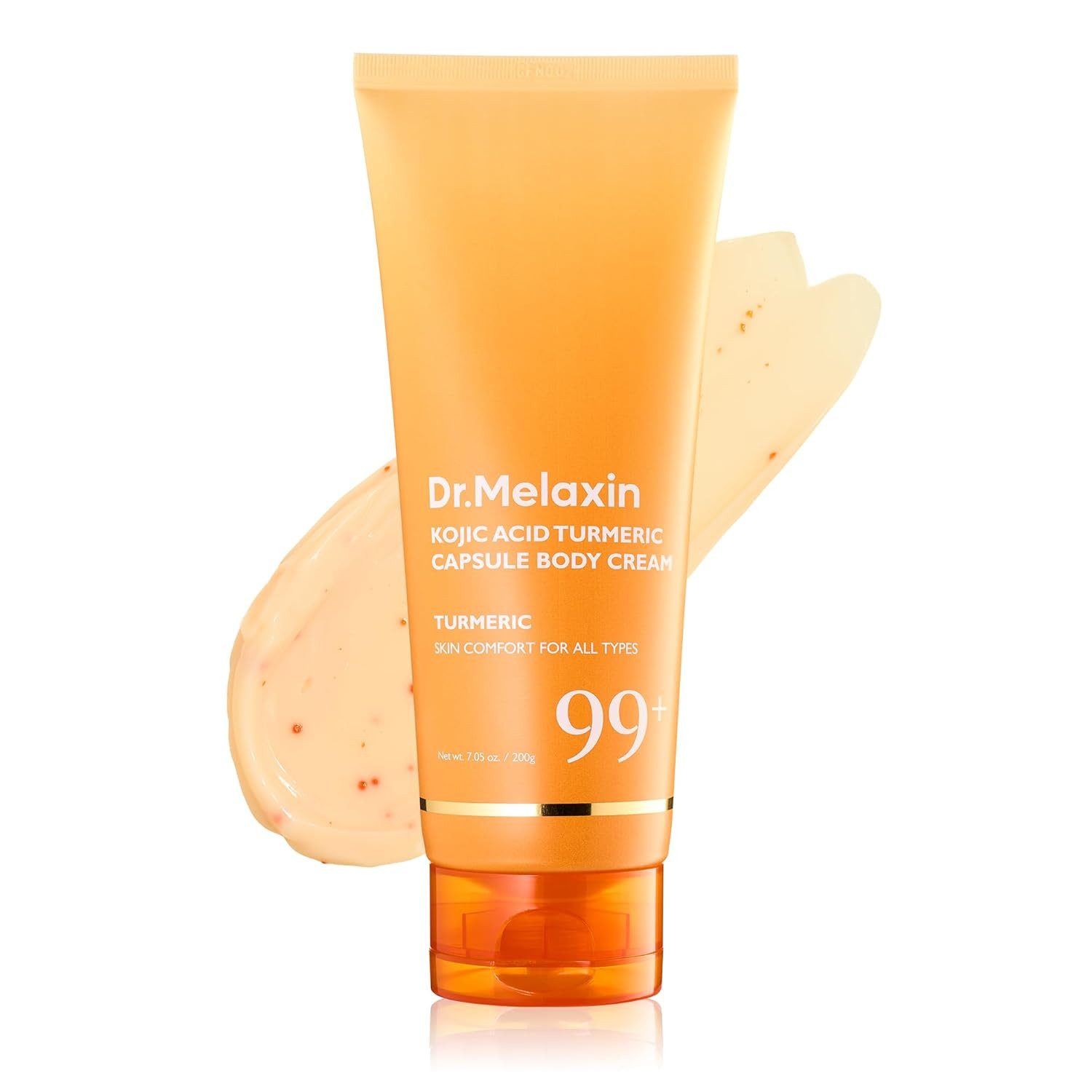 Dr.Melaxin Bodylotion Kojic Acid Turmeric Body Cream 200 g – K-Beauty Körpercreme mit Kojic Acid, Turmeric, Astaxanthin, Multi-Hyaluron – Reichhaltige Capsule-, Body-Cream mit Kojic Acid, Turmeric und Astaxanthin-Kapseln