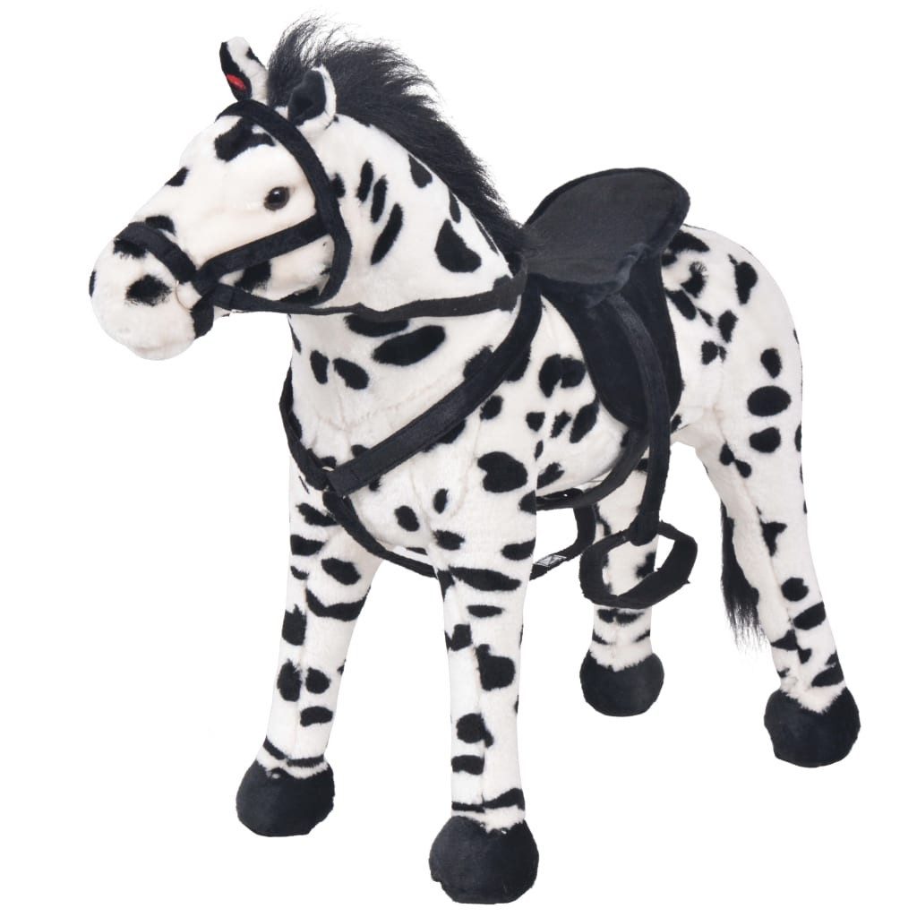 vidaXL Kuscheltier aus Polyester in Weiß und Schwarz (B/H: 71x62 cm)