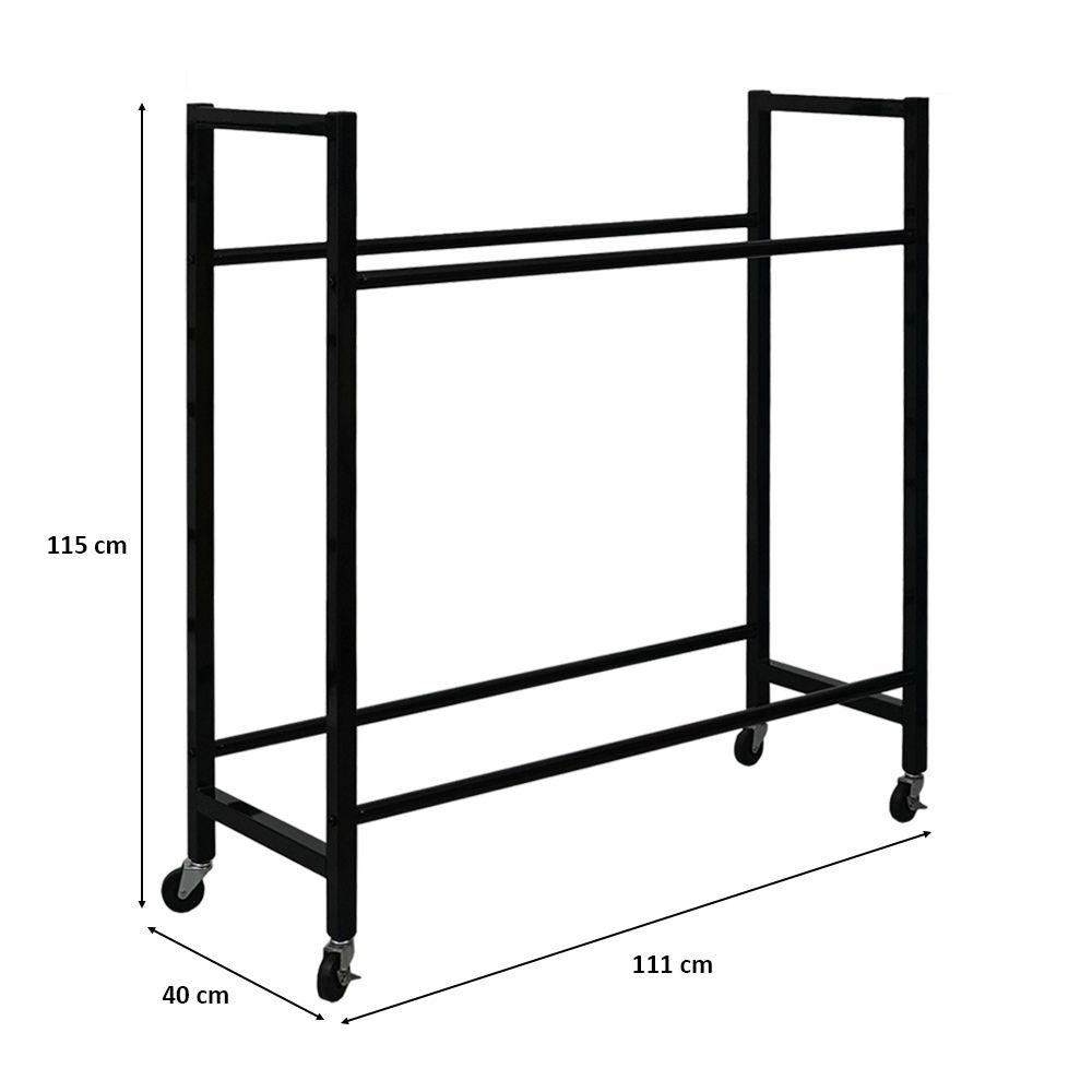 PROREGAL® Schwerlastregal Reifenregal Räderregal Garagenregal CARRERO für 4-8 Reifen Schwarz, Reifenschonnende Lagerung Winterregien Sommerreifen Allwetterreife – Bild 2 von 5