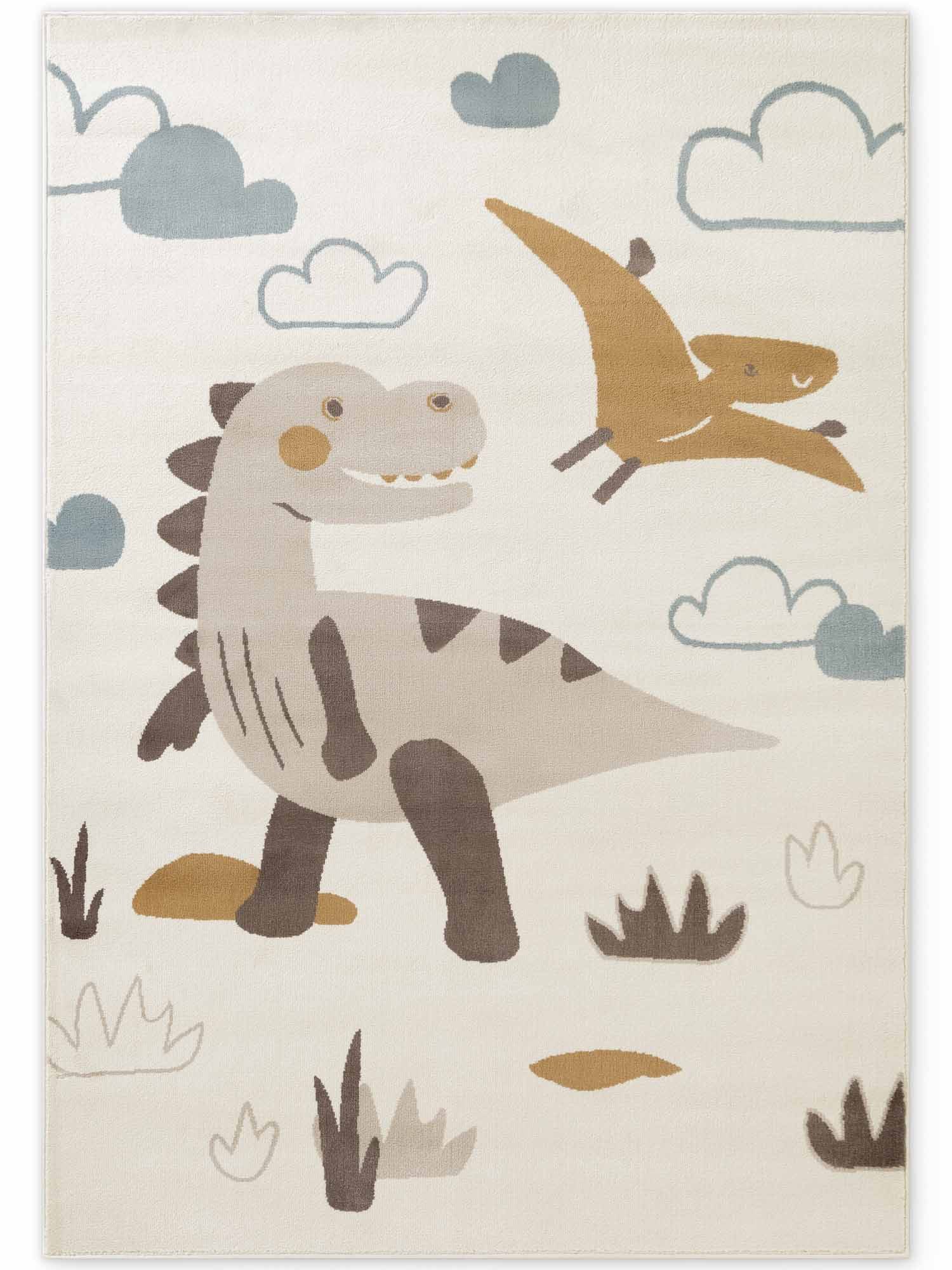 HANSE Home Kinderteppich Dino, rechteckig, Höhe: 10 mm, Pflegeleicht, Weich, Kinderzimmer, Spielteppich, Spielunterlage