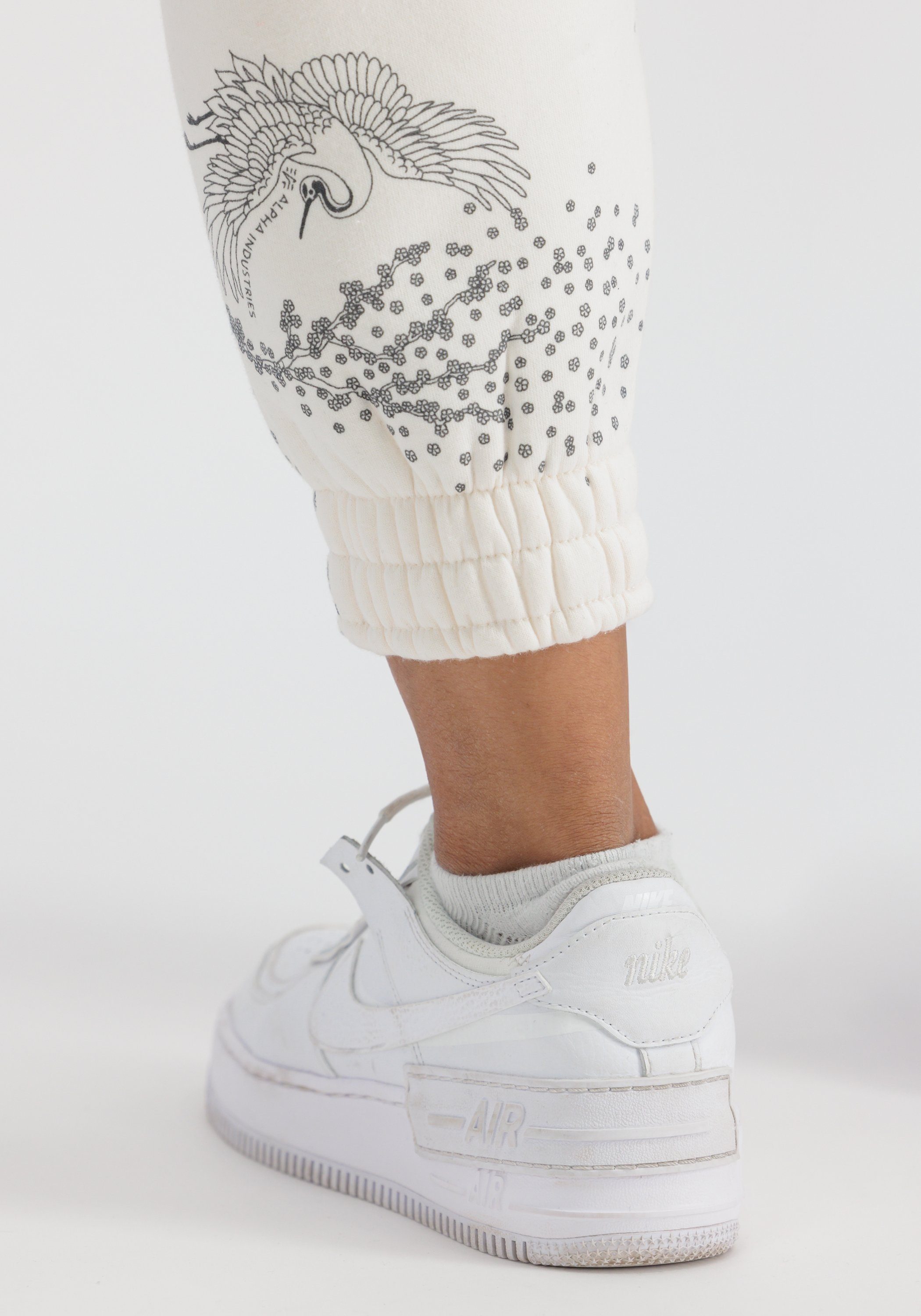 Alpha Industries Damen Jogginghose 'Basic Jogger SL' – Regular Fit, Mit Logo-Print & Elastischem Bund