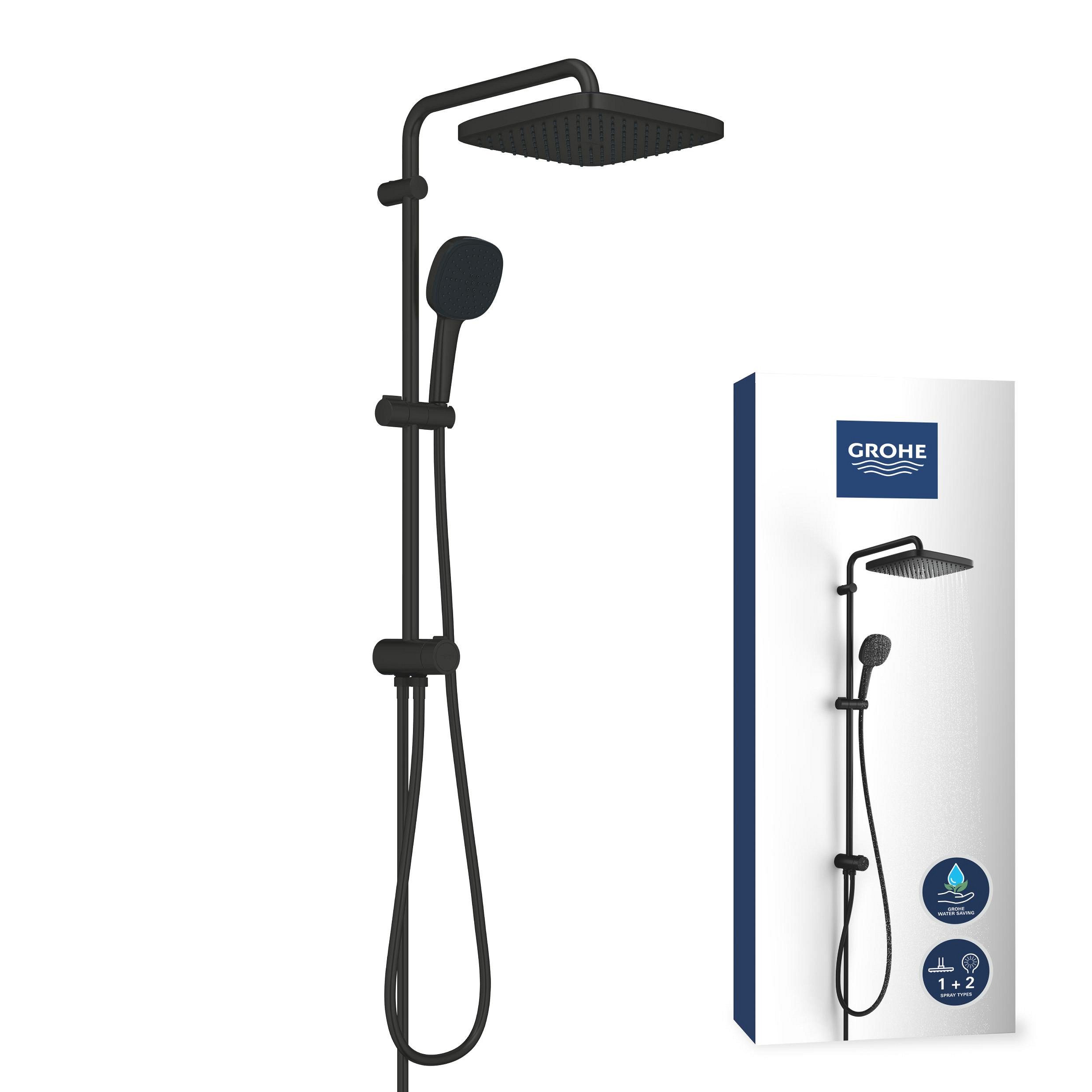 Grohe Duschsystem Vitalio Comfort 250 Flex Duschsystem, schwarz (266982431)