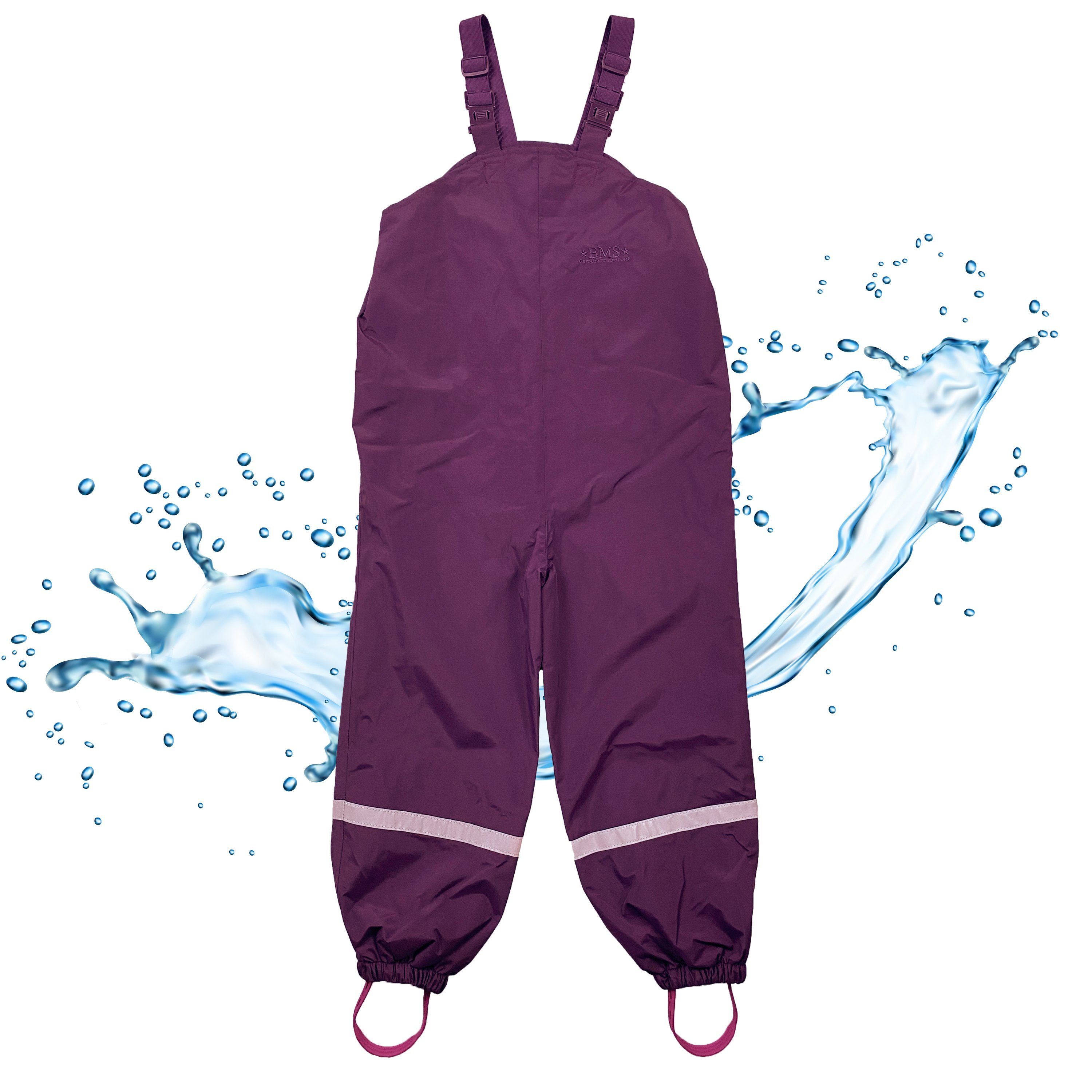 BMS Regen- und Matschhose atmungsaktive Regenlatzhose für Kinder - 100% wasserdicht atmungsaktiv & robust