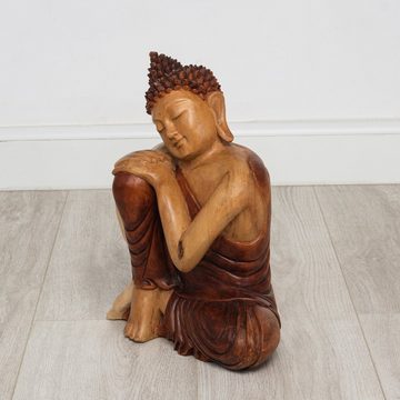 livasia Buddhafigur Bali, Buddha, Kopf auf Knie gestützt (30cm/50cm Höhe)
