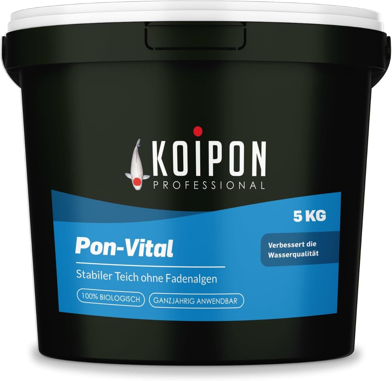 KOIPON Algenbekämpfung KOIPON Pon-Vital Biologische Alternative zum Fadenalgenvernichter, 100% biologisch, Fadenalgen verdrängen, Ohne Chemie, Made in Germany