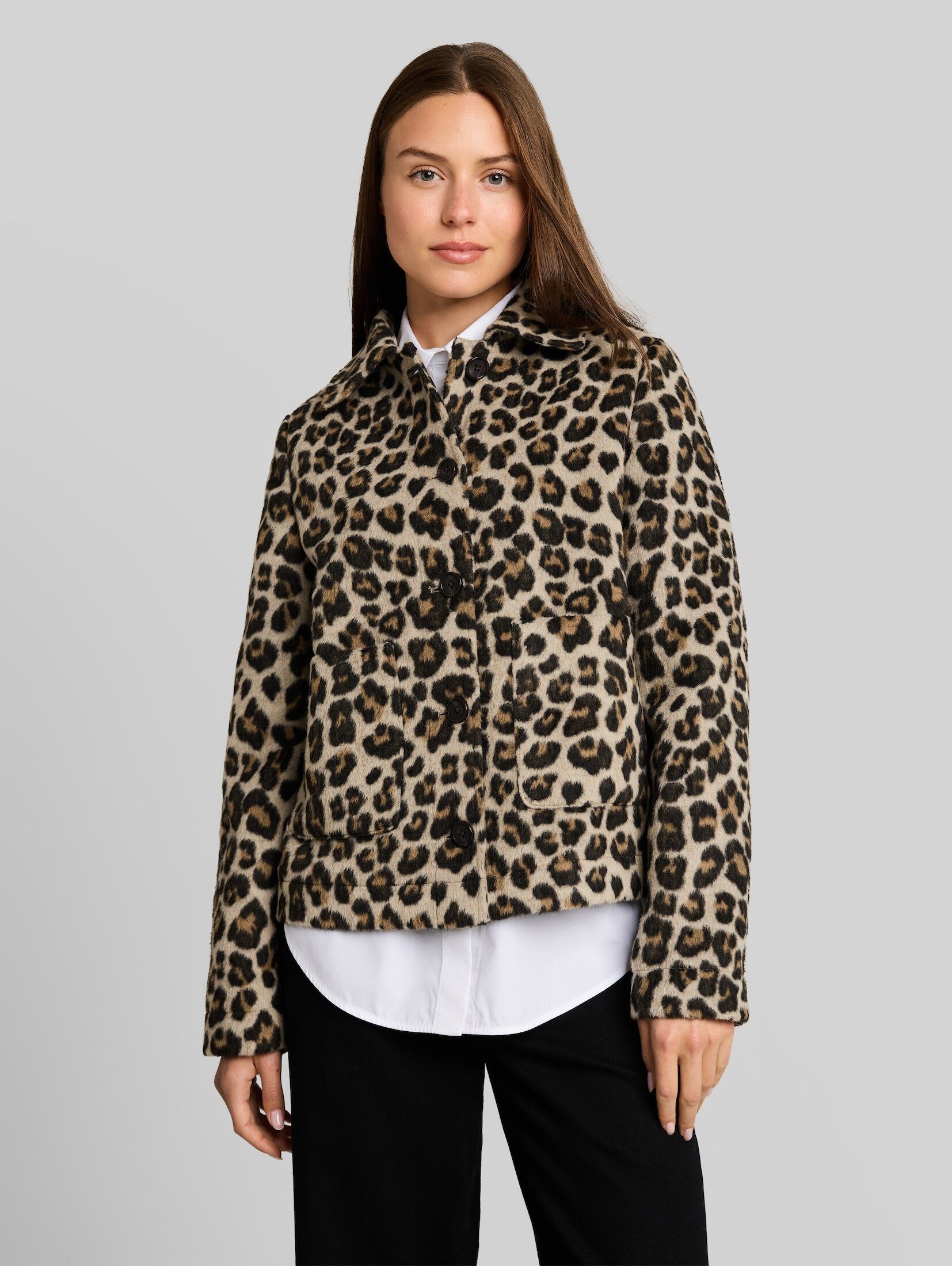 TOM TAILOR Sommerjacke Jacken Wolljacke mit Leo-Muster