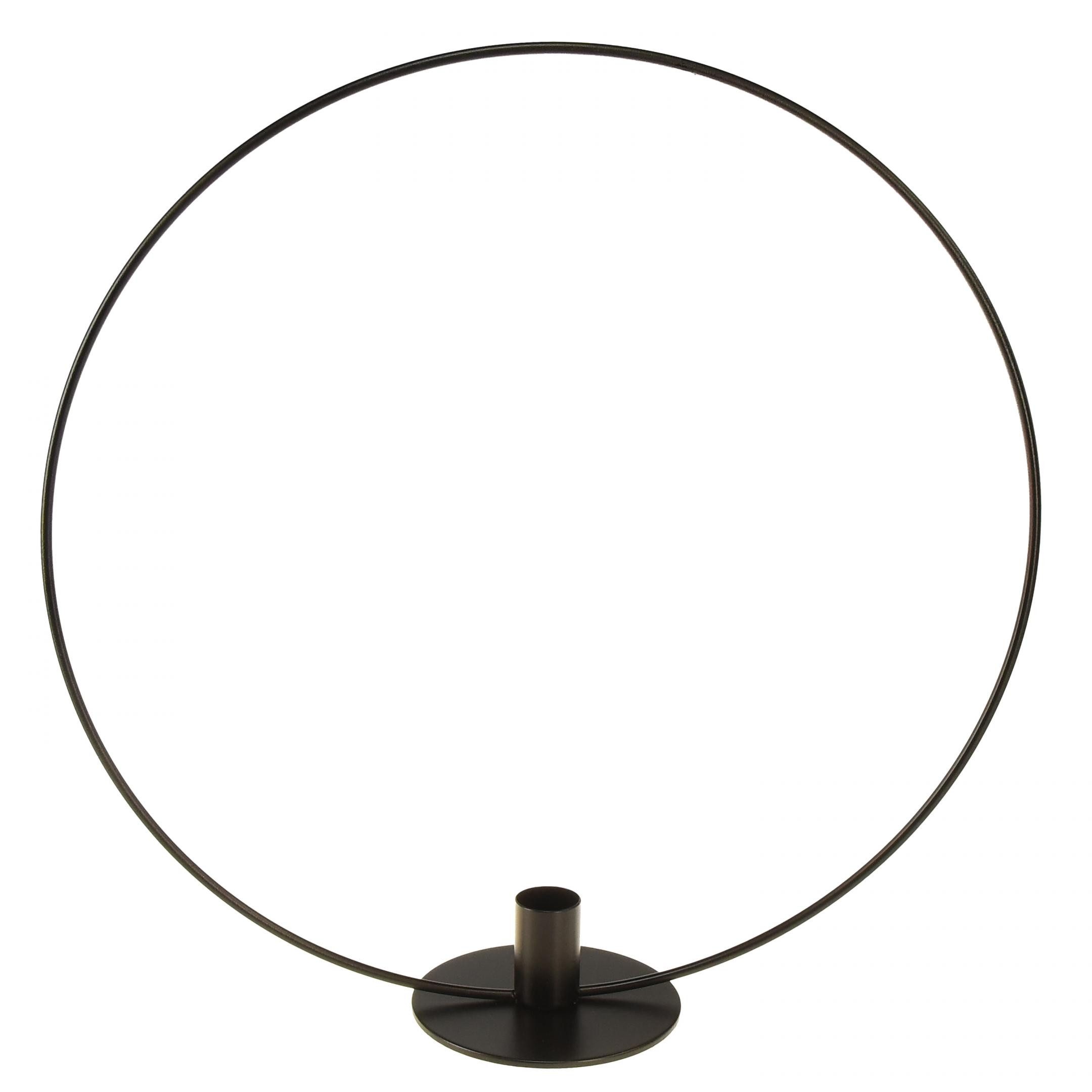 Kerzenhalter Eleganter schwarzer Kerzenhalter Metall Dekoring Ø35cm –