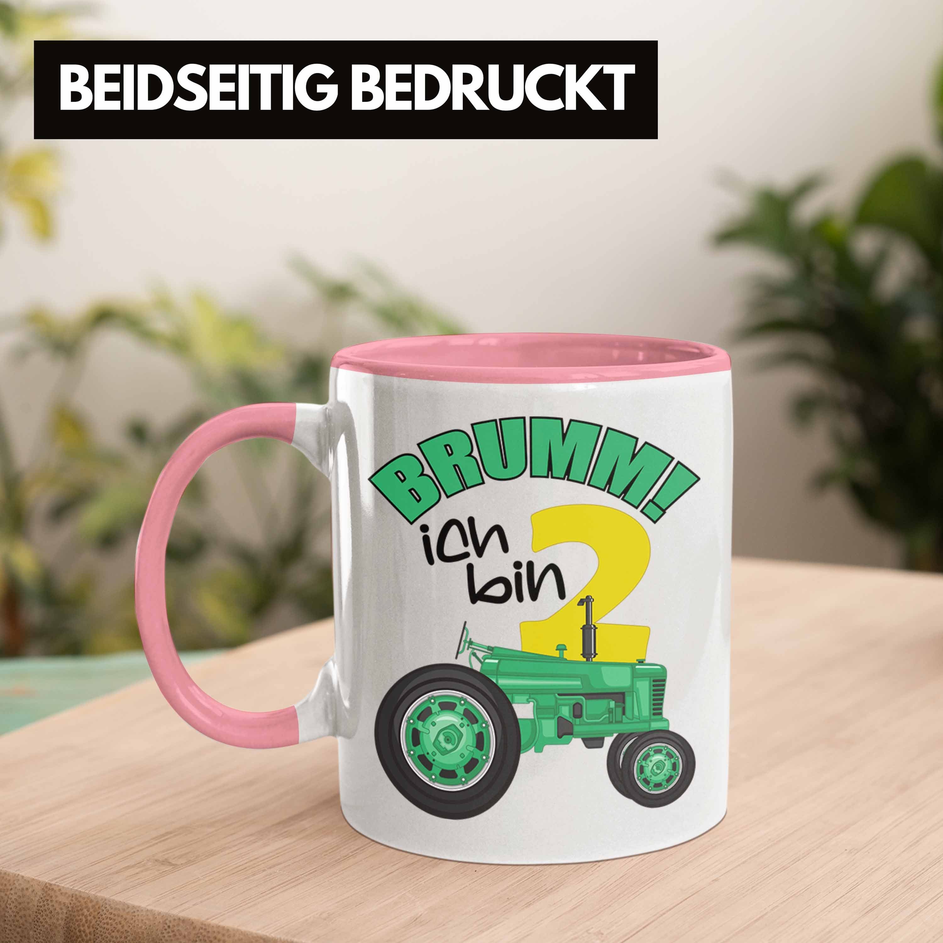 Tasse Traktor Geburtstag Tasse Geschenk Jahre Kakaotasse Junge Jungs Trendation Baby Rosa Geschenkidee 2 Alt Bday Becher Zweiter - 2. Trendation