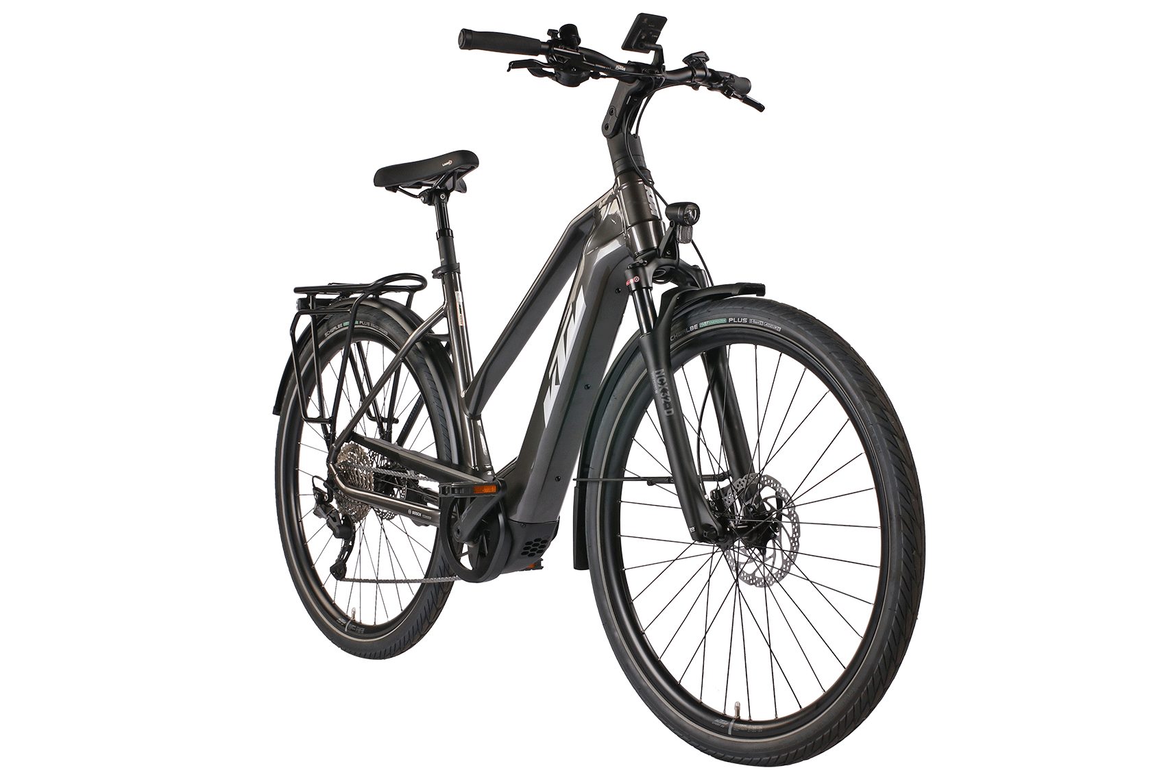 KTM E-Bike KTM Macina Style 740 750 Wh Damen Trapez grau 2025, 10 Gang Shimano Deore M4120-10 SGS shadow, Kettenschaltung, Bosch Performance Line CX smart System, 750 Wh