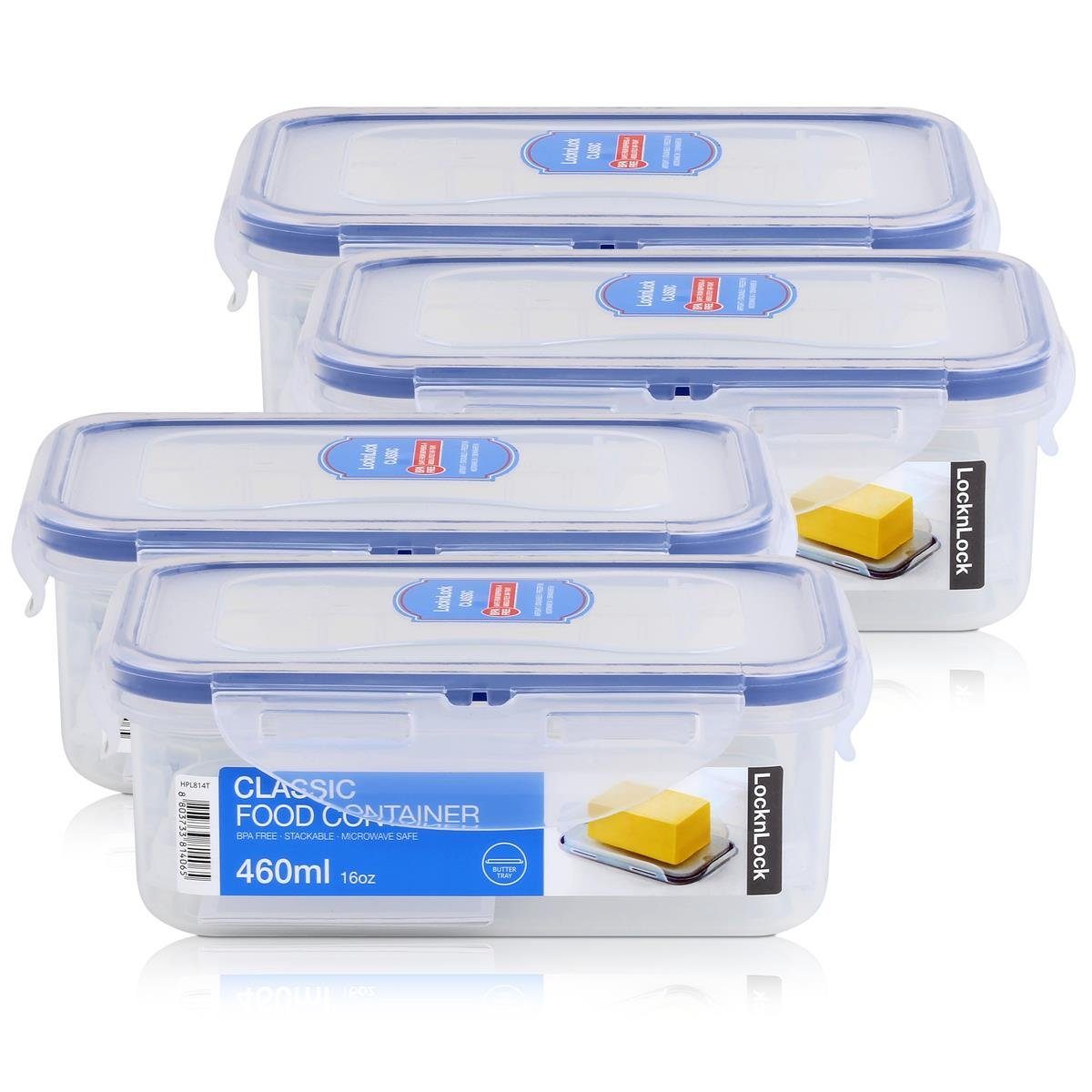 LocknLock Vorratsdose LocknLock Classic HPL814T Frischhaltedose 460ml - Luft & Wasserdicht (Kunststoff