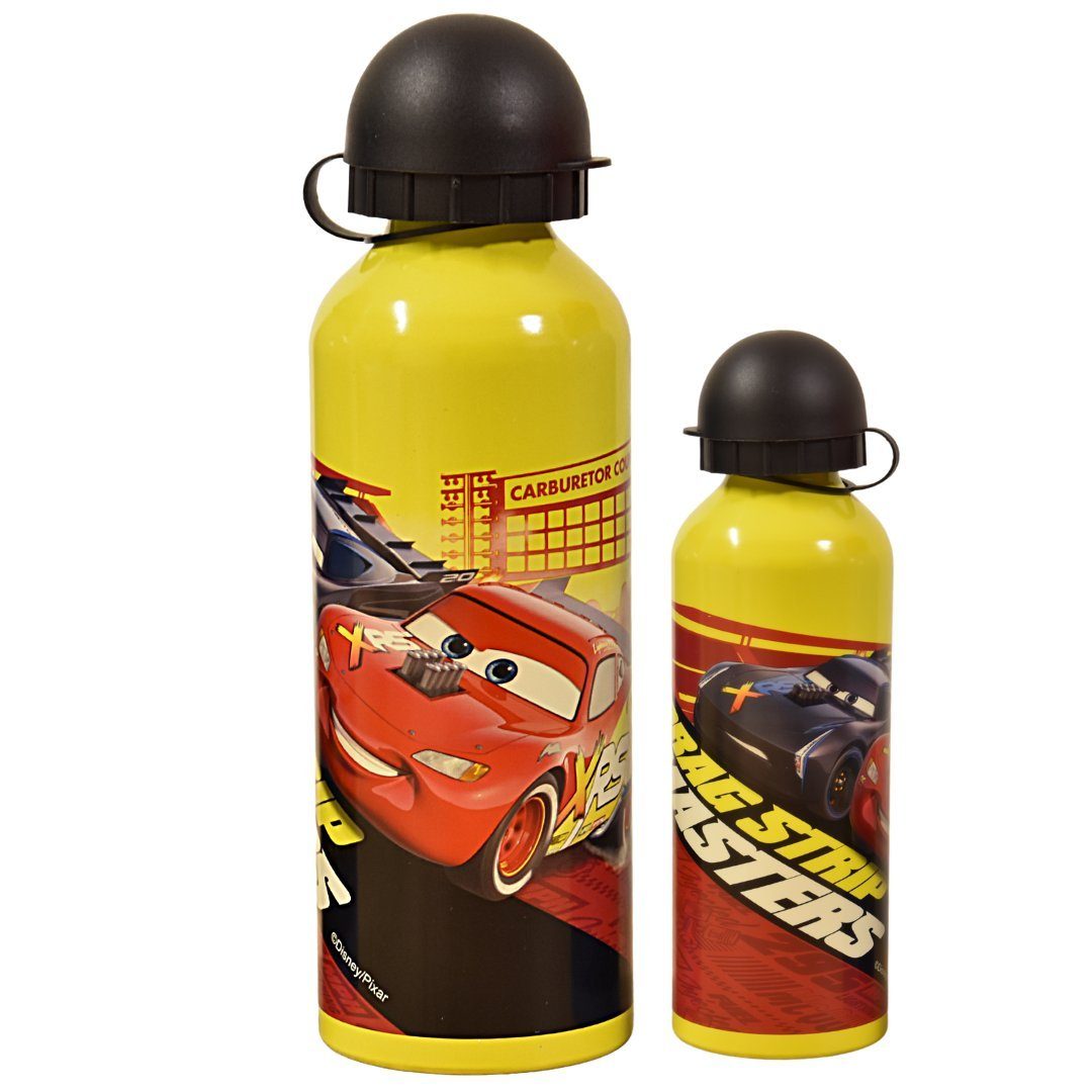 Disney Cars ml Alu-Trinkflasche 500 Trinkflasche, Gelb-Schwarz