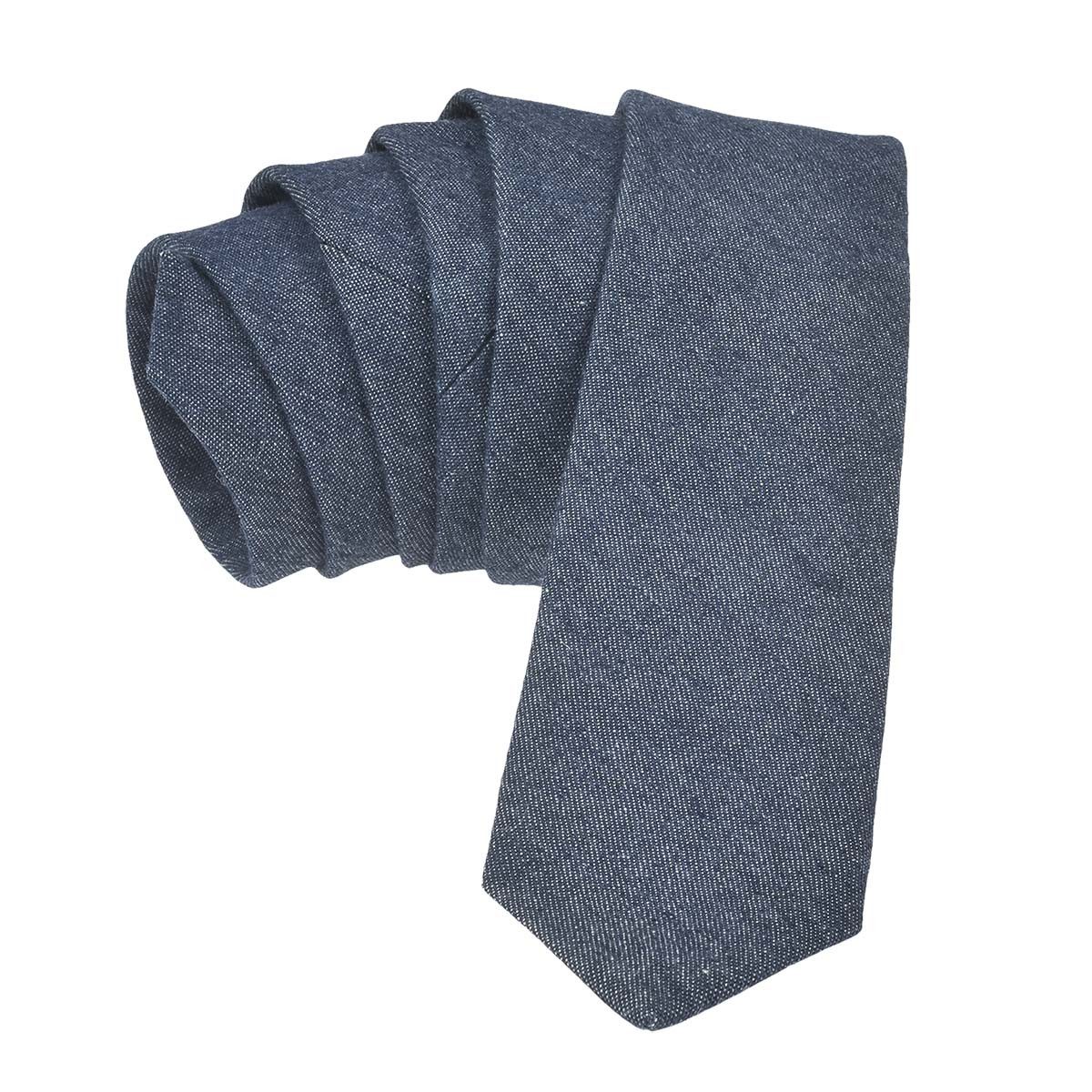 Sir Redman Krawatte "Denim" 6cm für Herren trendiger Casual Look in Denim, 6cm breit, 149cm lang