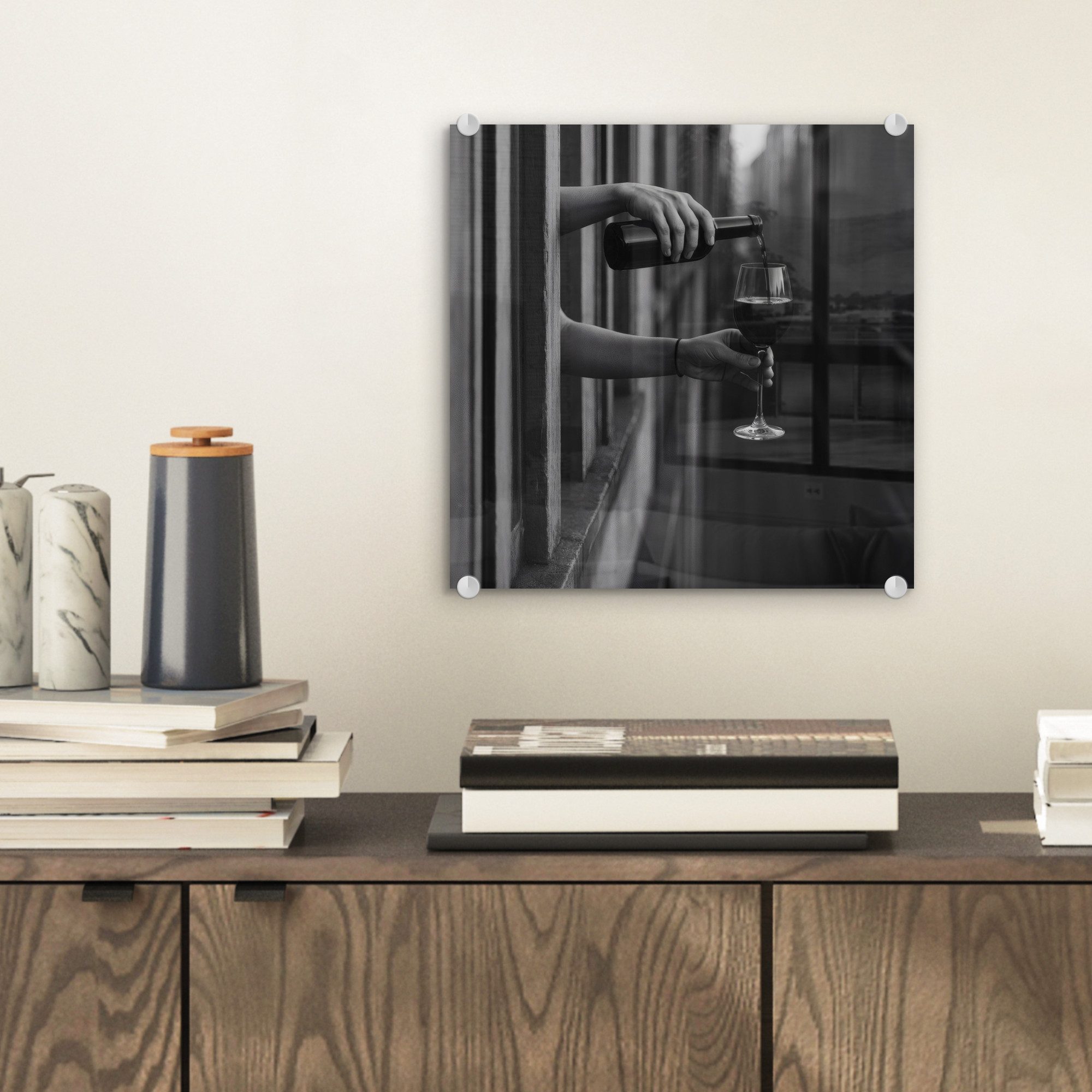 MuchoWow Acrylglasbild Weinflasche - Glas - günstig online kaufen