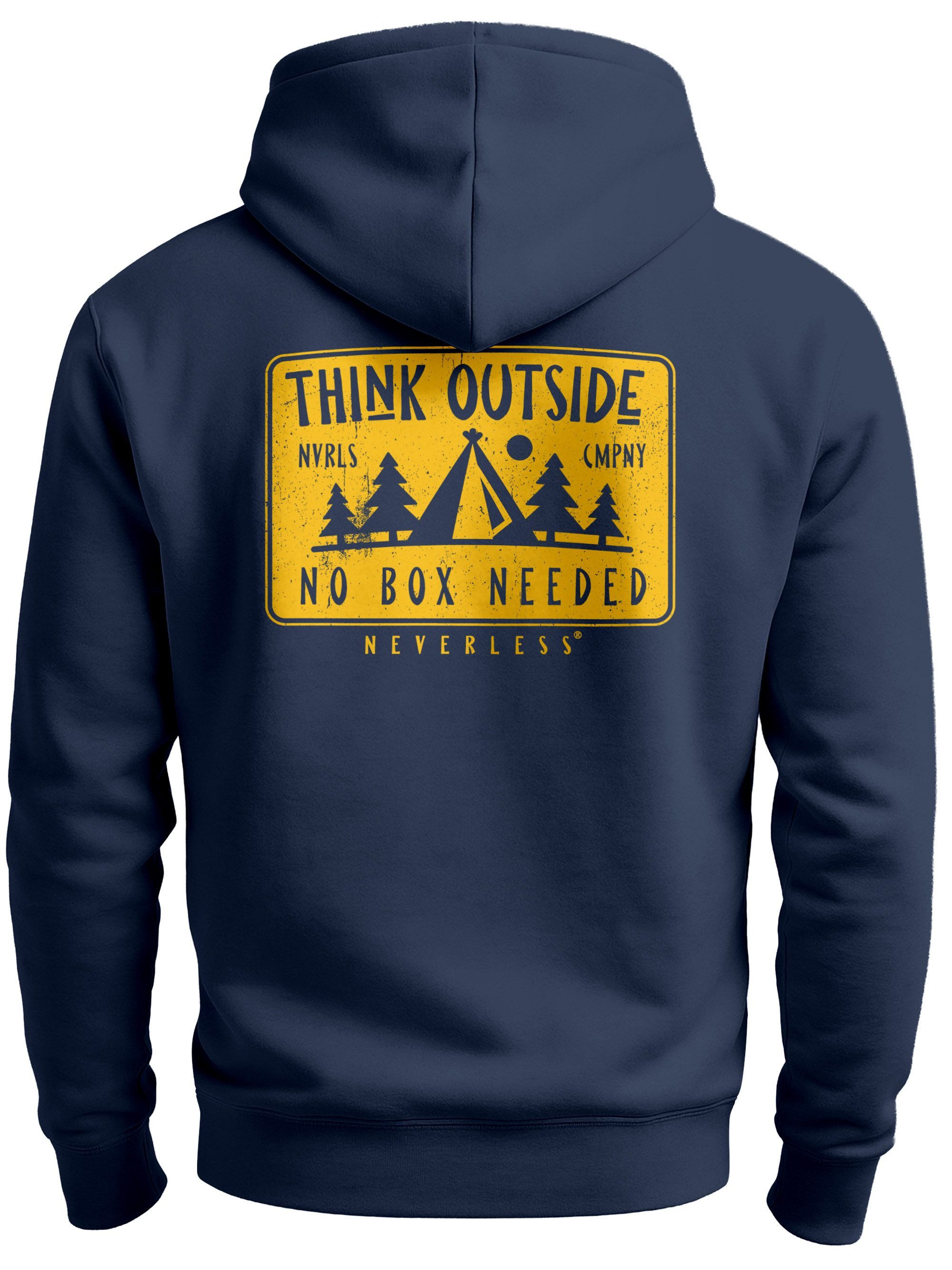 Neverless Hoodie Herren Hoodie Backprint SpuchThink günstig online kaufen