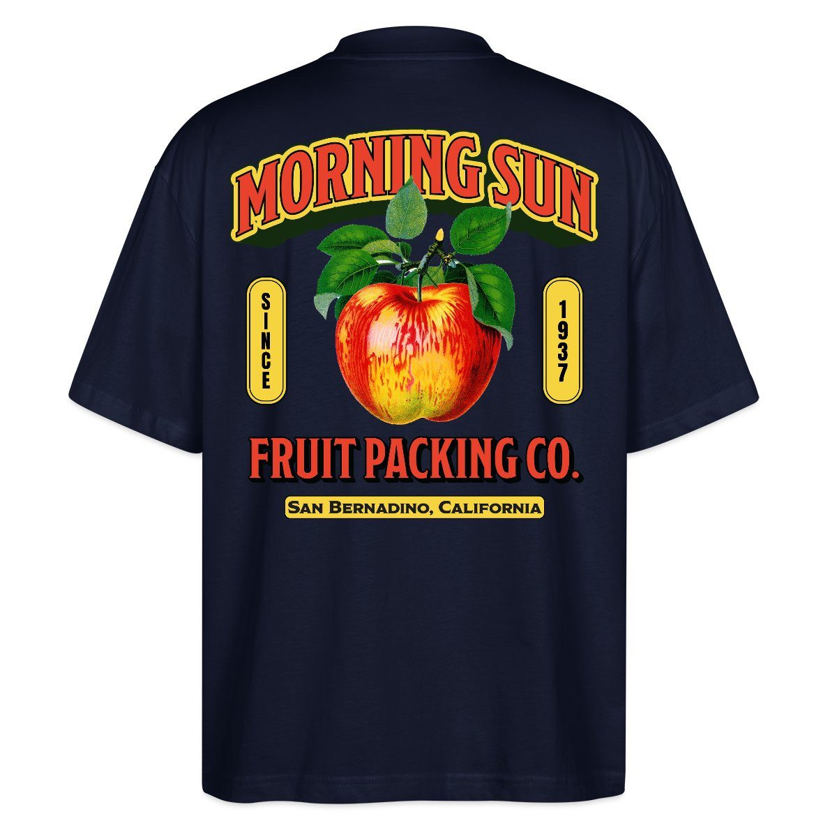 T-Shirt Retro Apfel Print Oversize Unisex T-Shirt