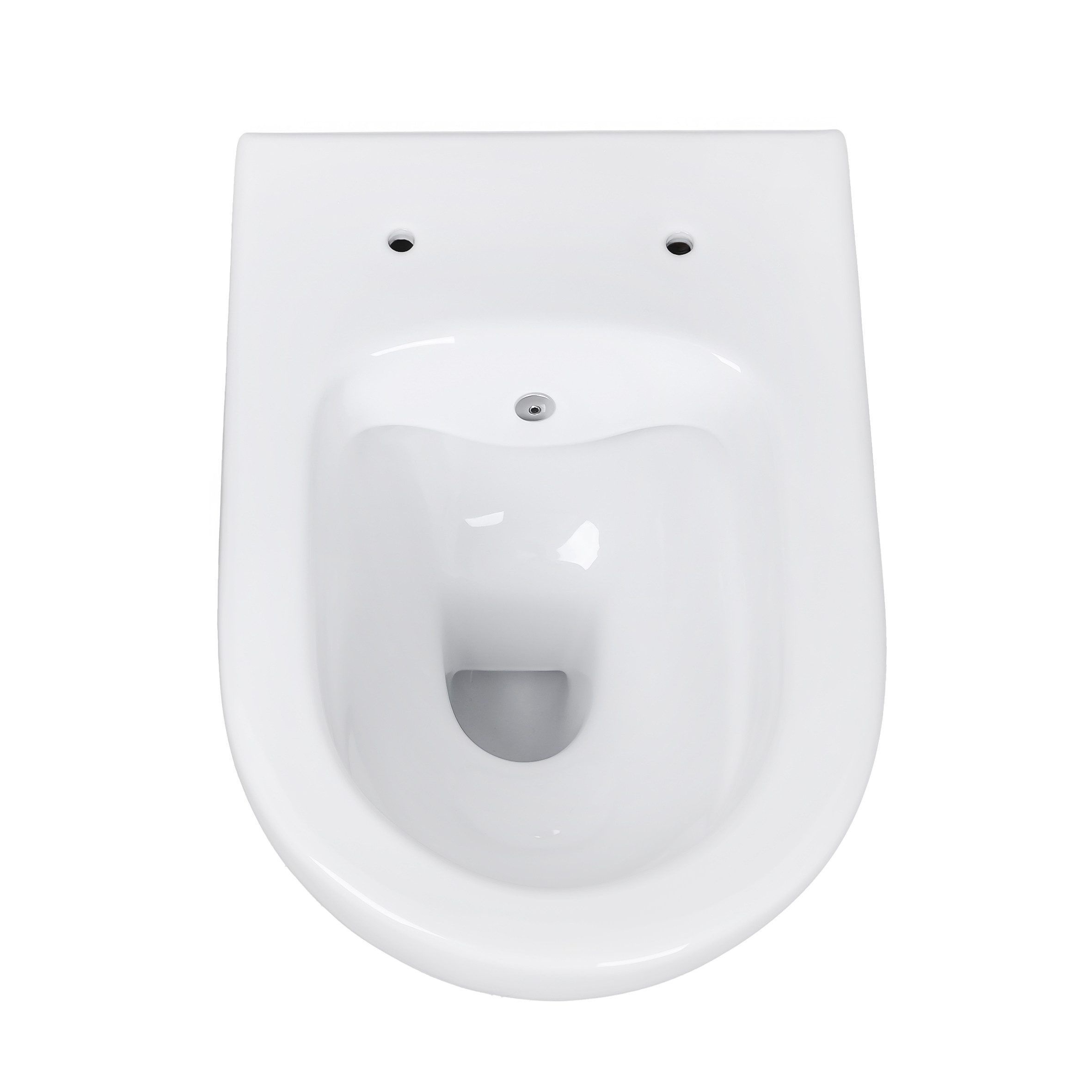 Belvit Dusch-WC Wand-WC spülrandlos Hänge-WC mit Taharet/Bidet-Funktion, Hygienedusche, spülrandlos