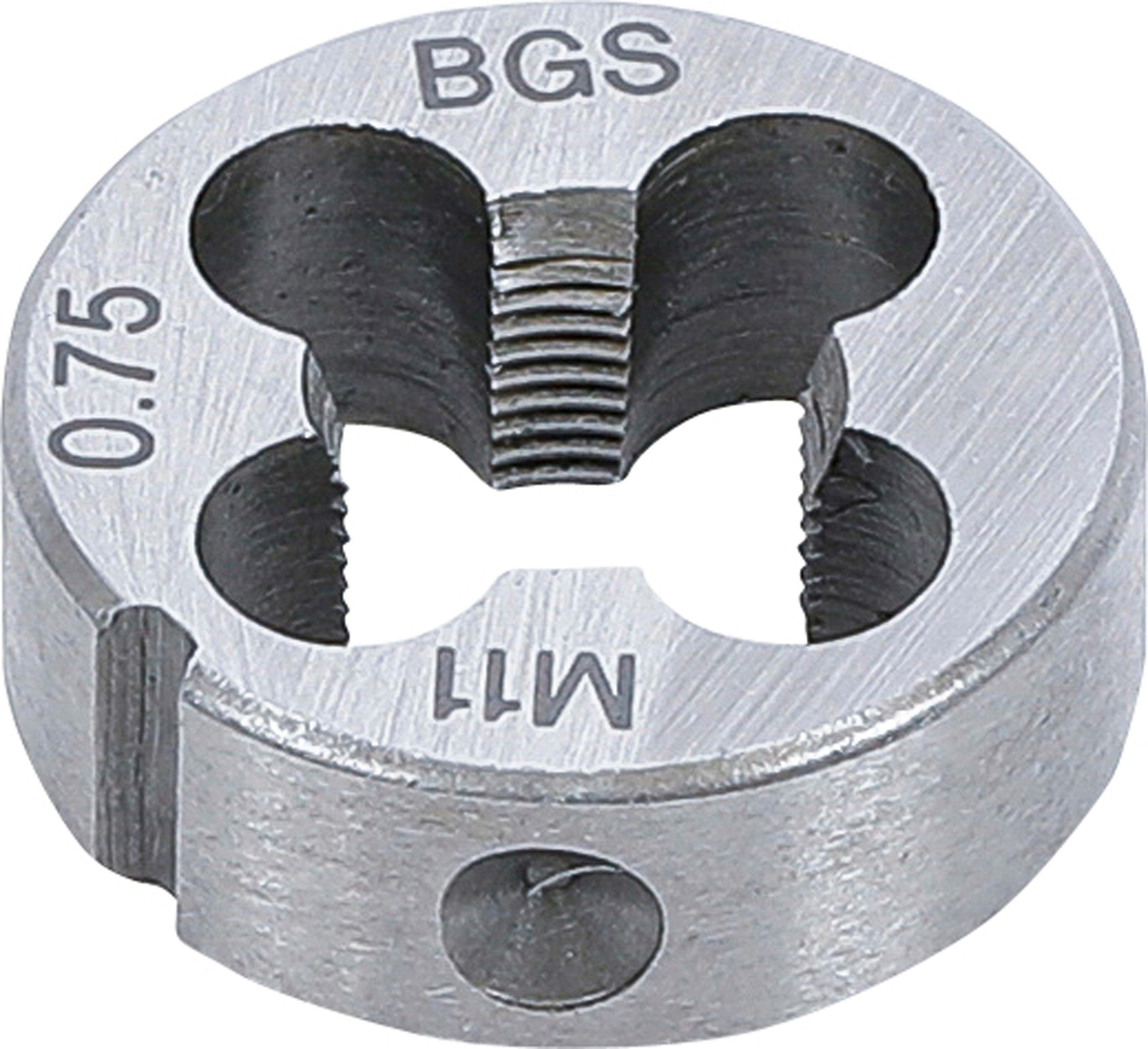 BGS technic Gewindeschneideisen Gewindeschneideisen, M11 x 0,75 x 25 mm | Gewindeschneider