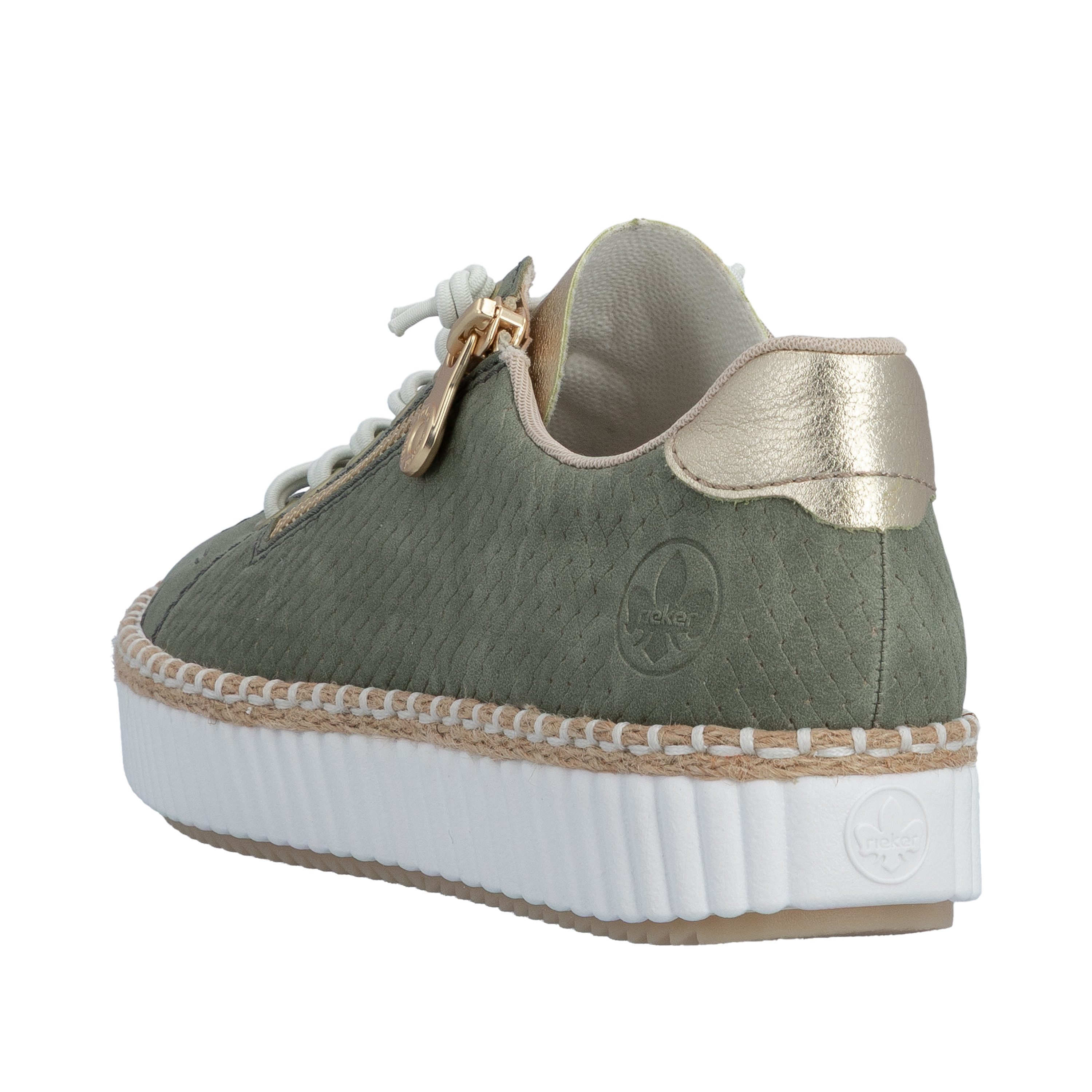 Rieker Sneaker mit modischer Ziernaht, Freizeitschuh, Halbschuh, Schnürschuh