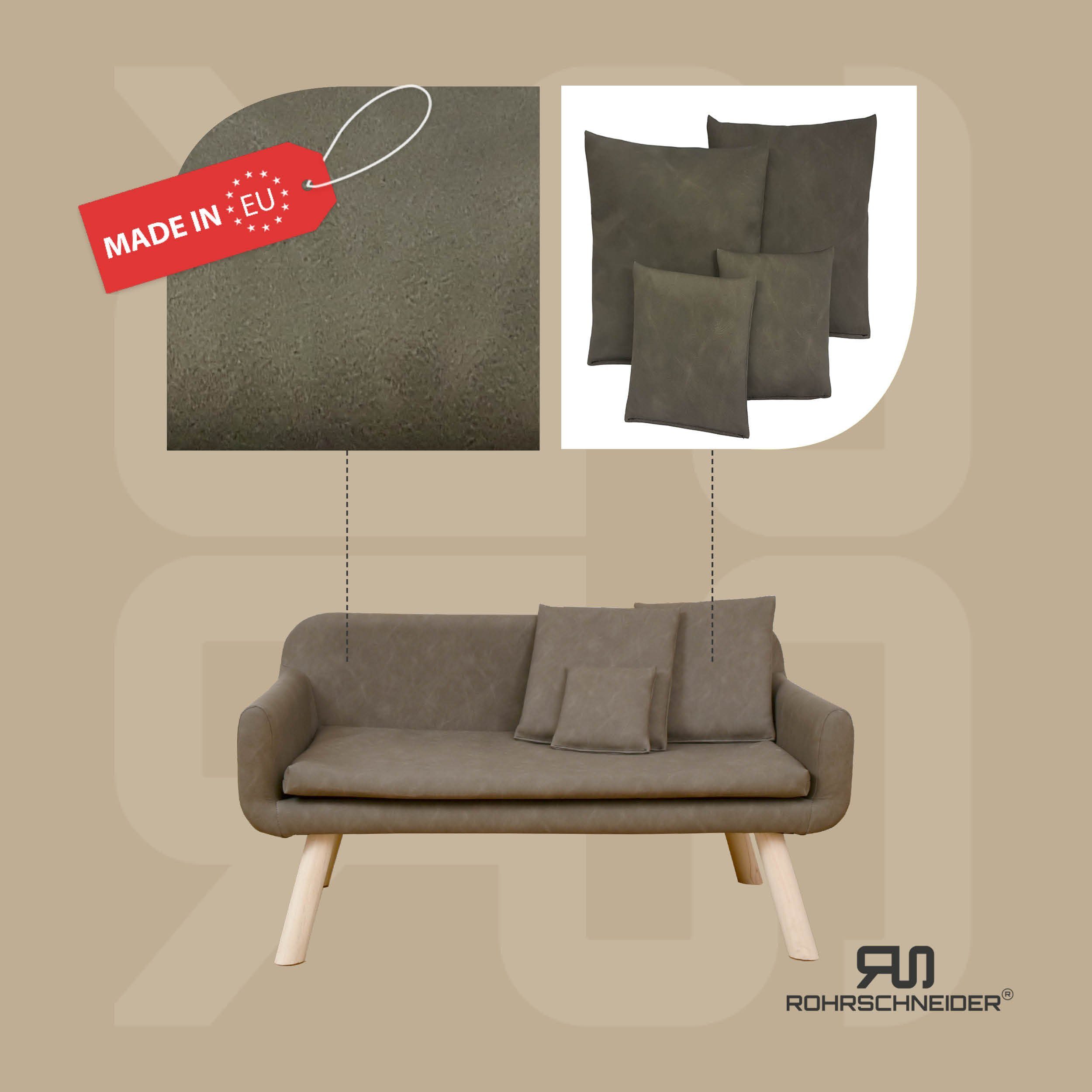 Rohrschneider Tiersofa Hundesofa XL abwaschbar - Braun / Grau - Komfortables Kunstleder
