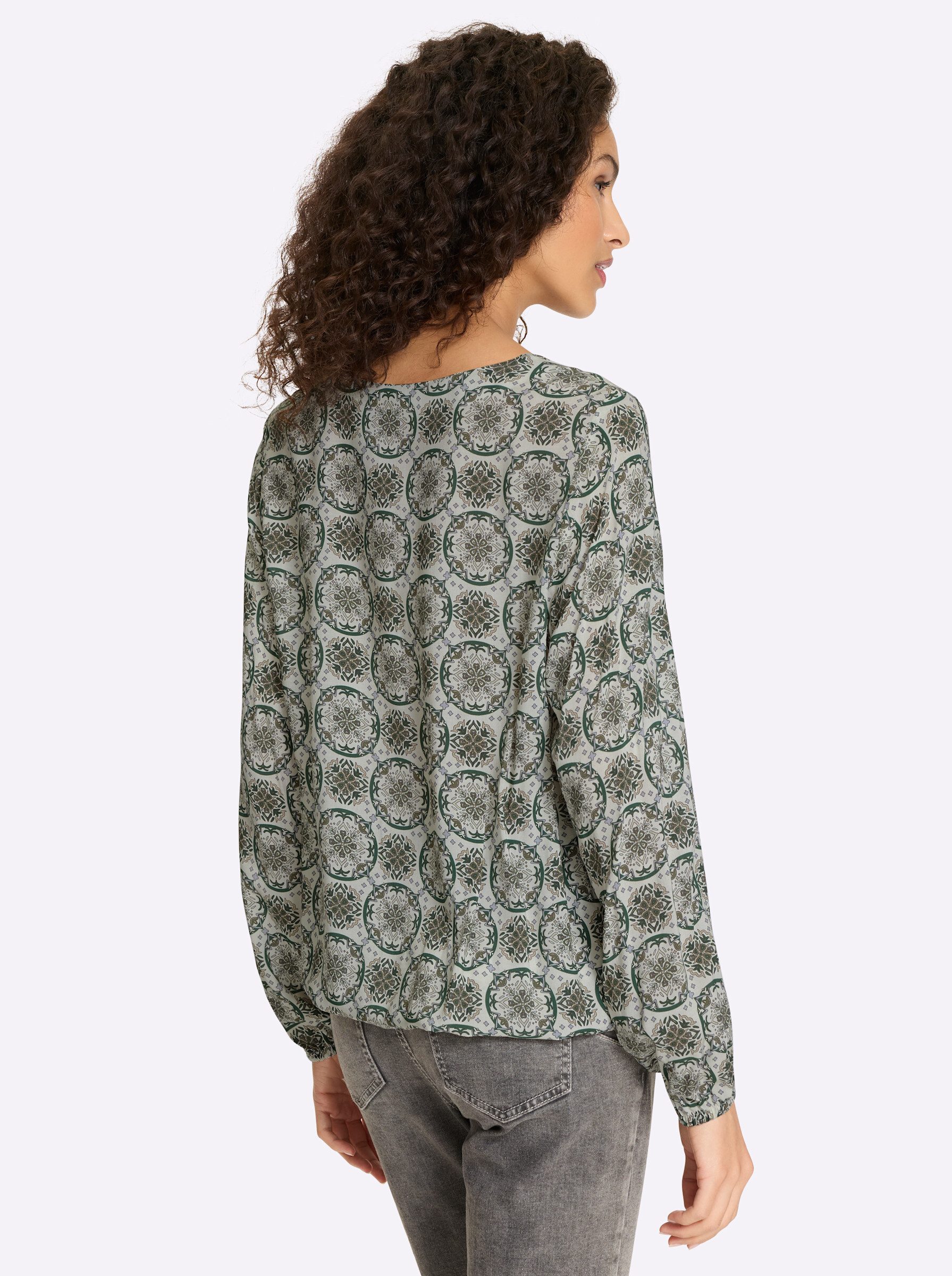 heine Klassische Bluse Druck-Bluse Langarm günstig online kaufen