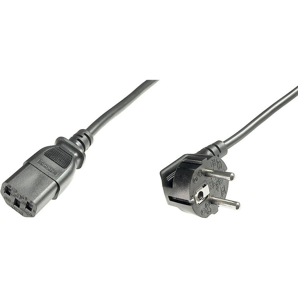 Digitus Netzanschlusskabel, Schutzkontakt 90° Computer-Kabel, (0.75 cm) | Stromversorgungskabel