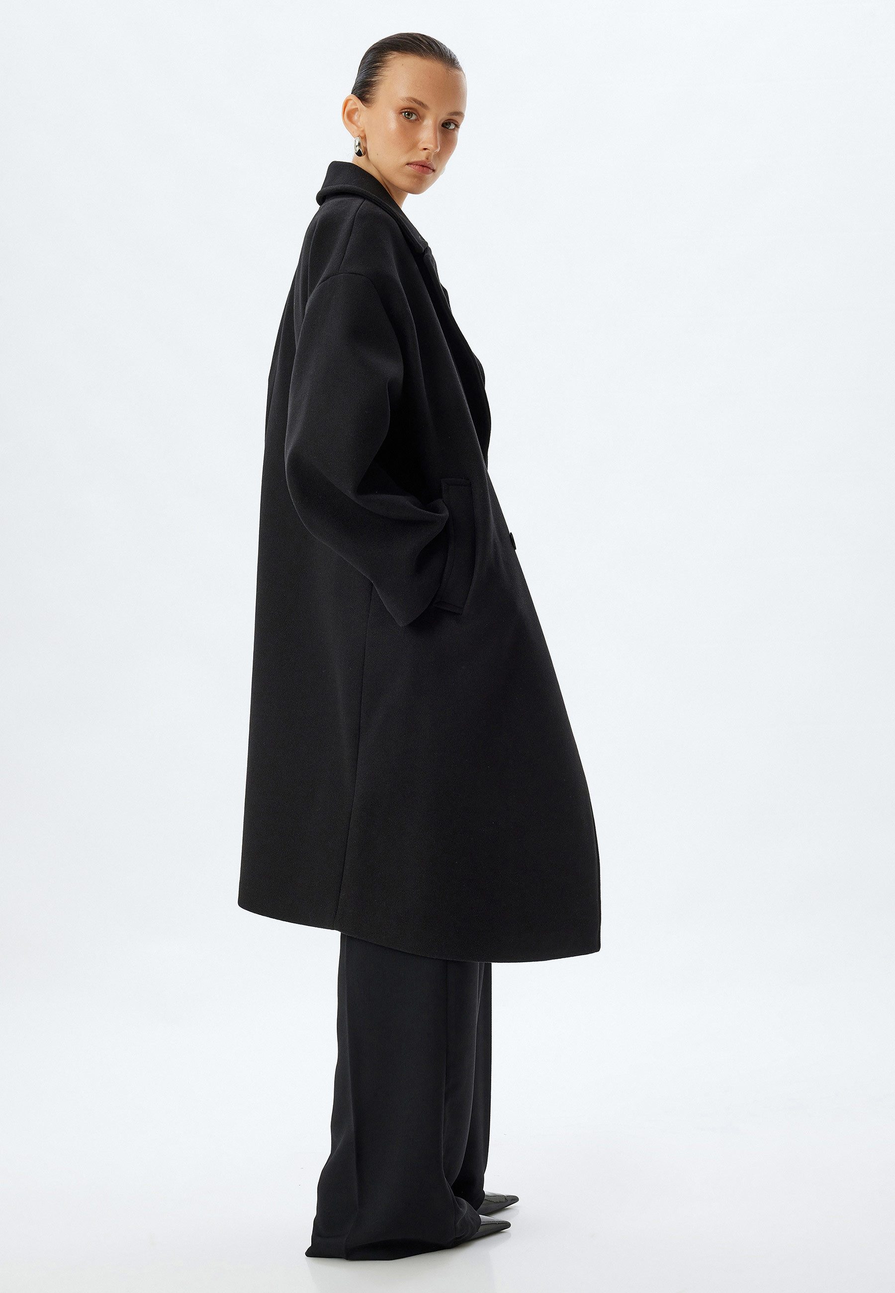 Koton Langmantel Oversize Jacket Kragen