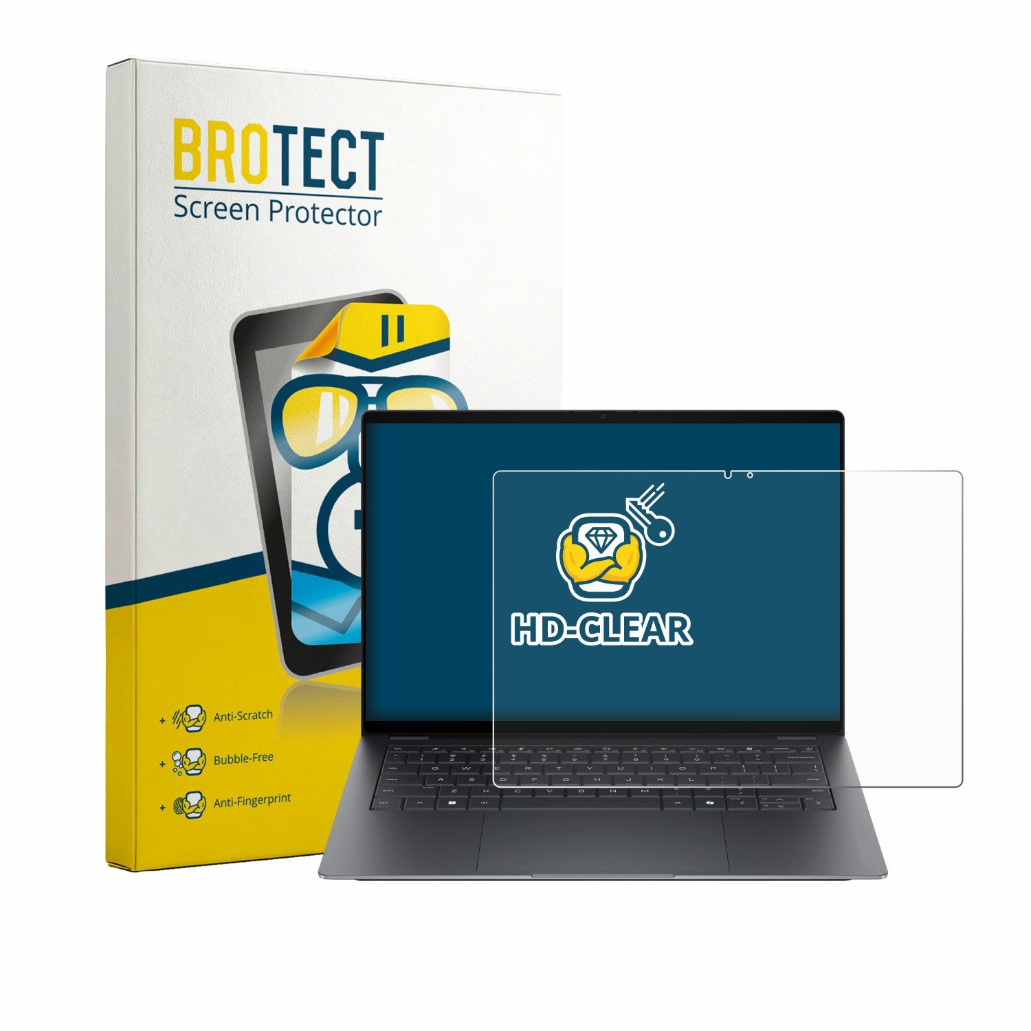 BROTECT Displayschutzfolie Schutzfolie für HP OmniBook Ultra 14 2026 14-kd0771ngx, Displayschutz Schutz Folie Klar Transparent