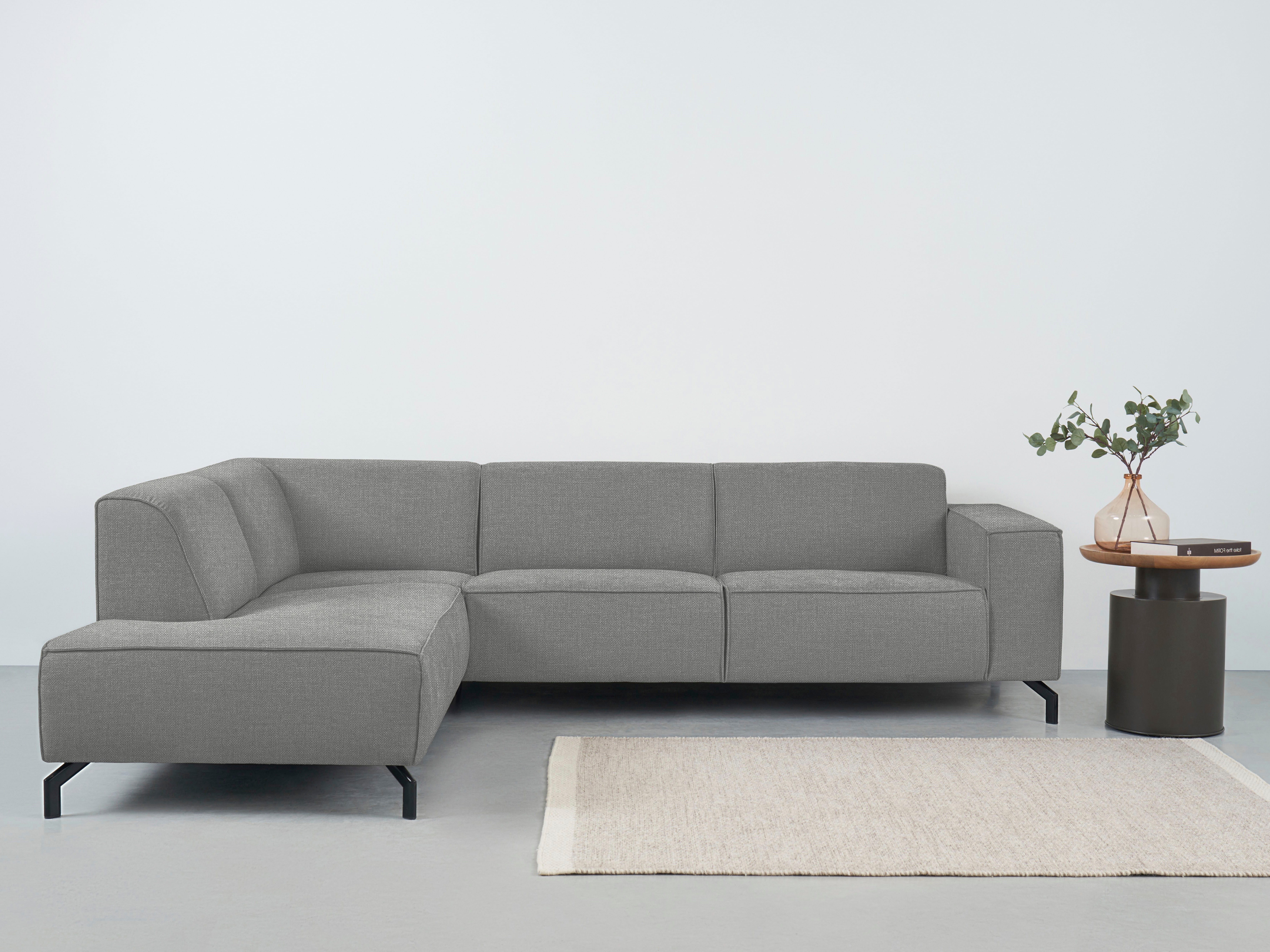 Home affaire Ecksofa "LORCAN mit Metallfüßen, Breite 275 cm, weiches Sitzge günstig online kaufen
