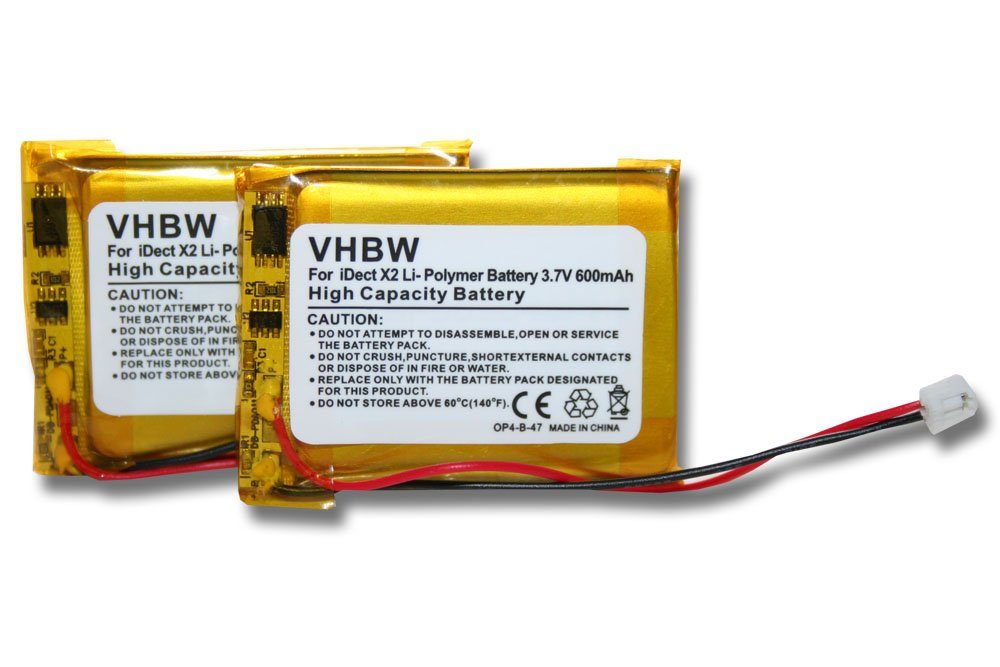 vhbw kompatibel mit iDect X2i, X2d, X2di, M2, X2, M1 Akku Li-Polymer 600 mAh (3,7 V) | Akkus und PowerBanks
