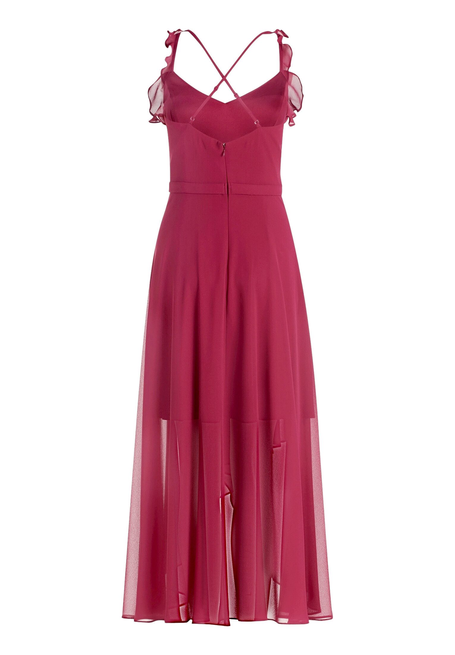 Vera Mont Abendkleid Damen mit Volant Wickel-Design