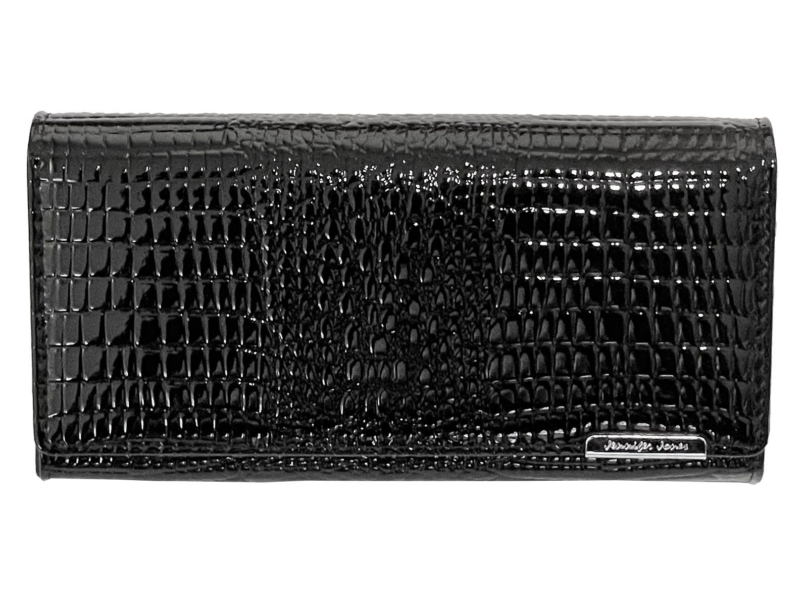 Jennifer Jones Ledergürtel Damen-Bügelbörse-RFID-Kroko-Design günstig online kaufen