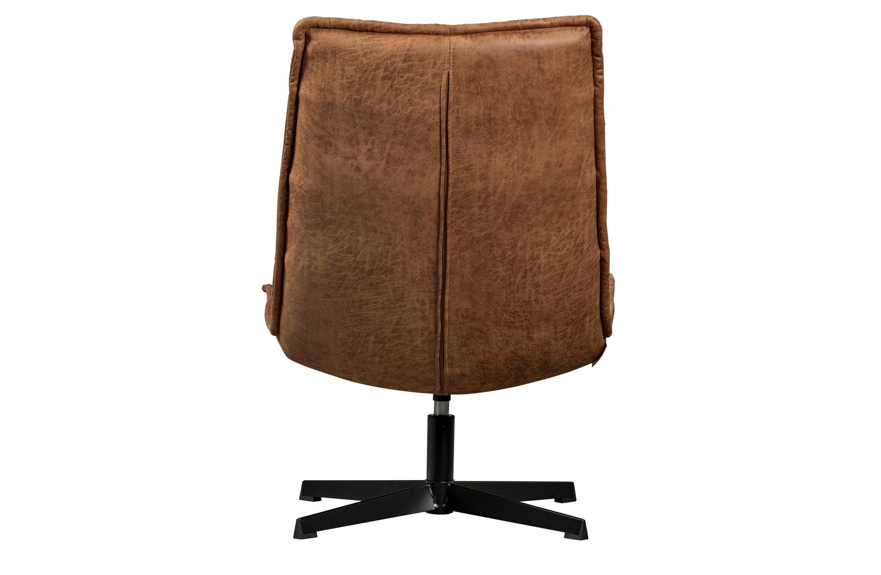 freistellbar Lederlook Drehsessel Nika Cognac, Drehsessel - WOOOD