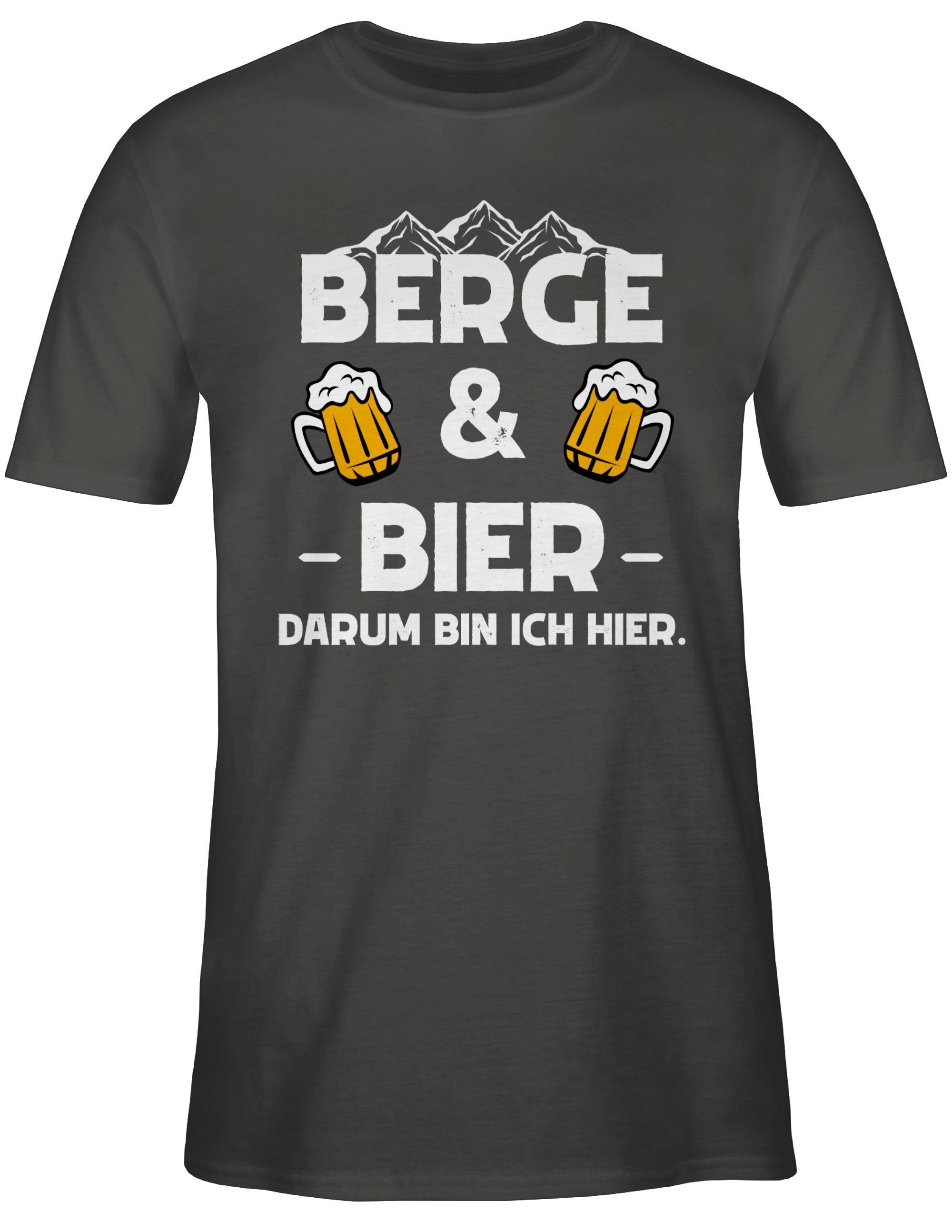 und Bier Ski Apres Shirtracer Berge Dunkelgrau 2 Party T-Shirt