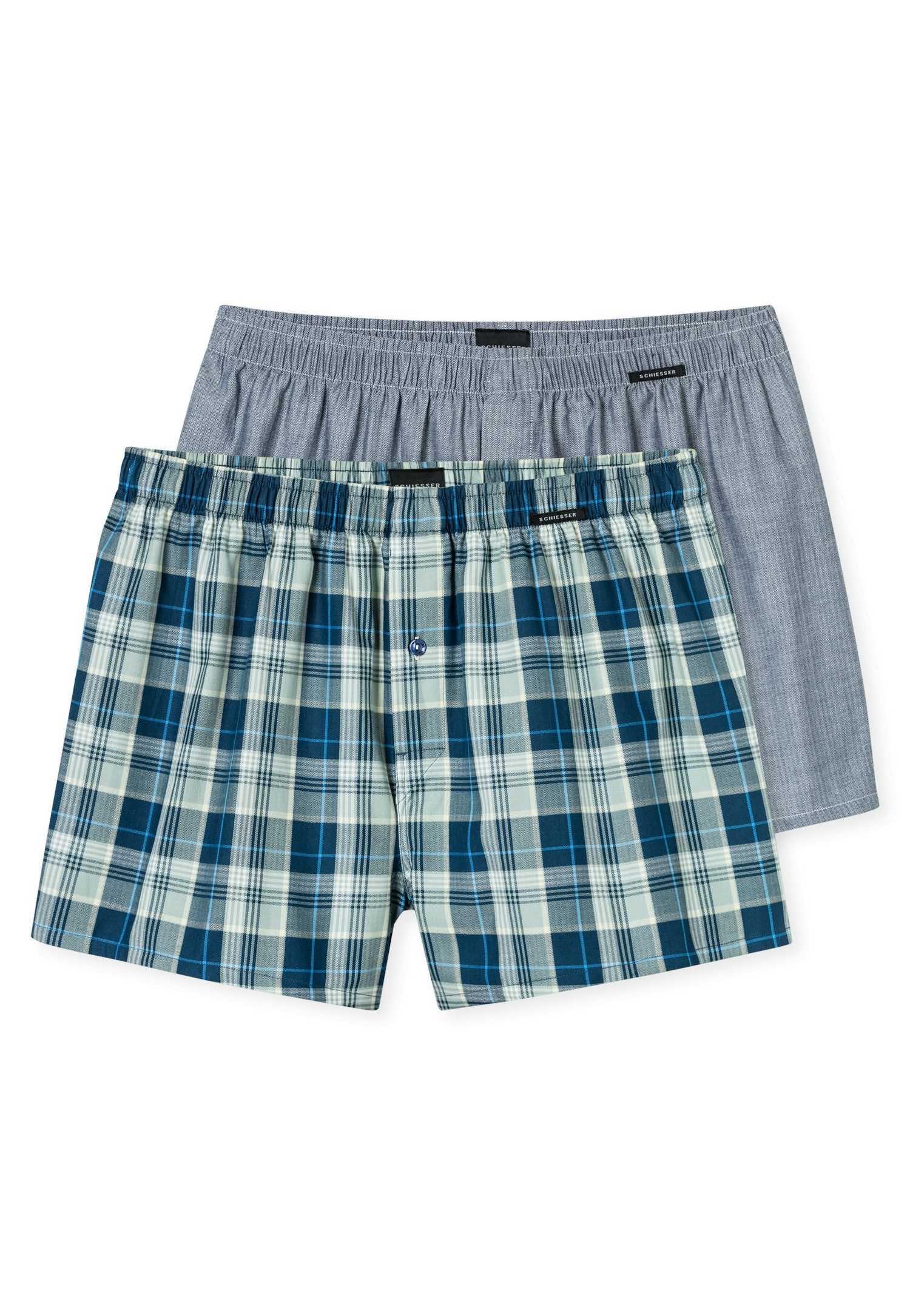 Schiesser Weiter Boxer Boxershorts Multipacks (2er Pack) mit Eingriff, Gummizug