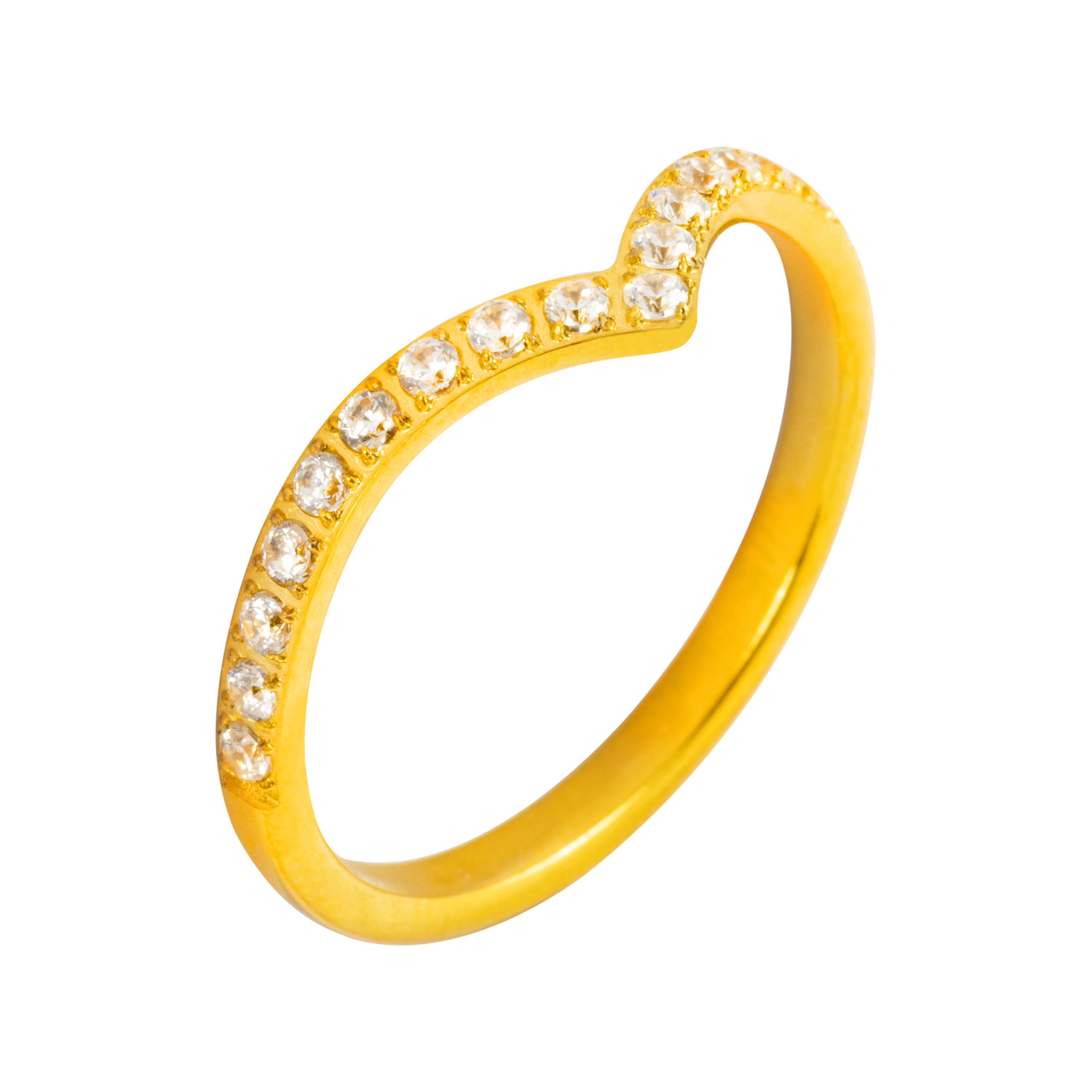 meditoys Fingerring Damen-Edelstahlring · goldfarben · Filigraner, elegante günstig online kaufen