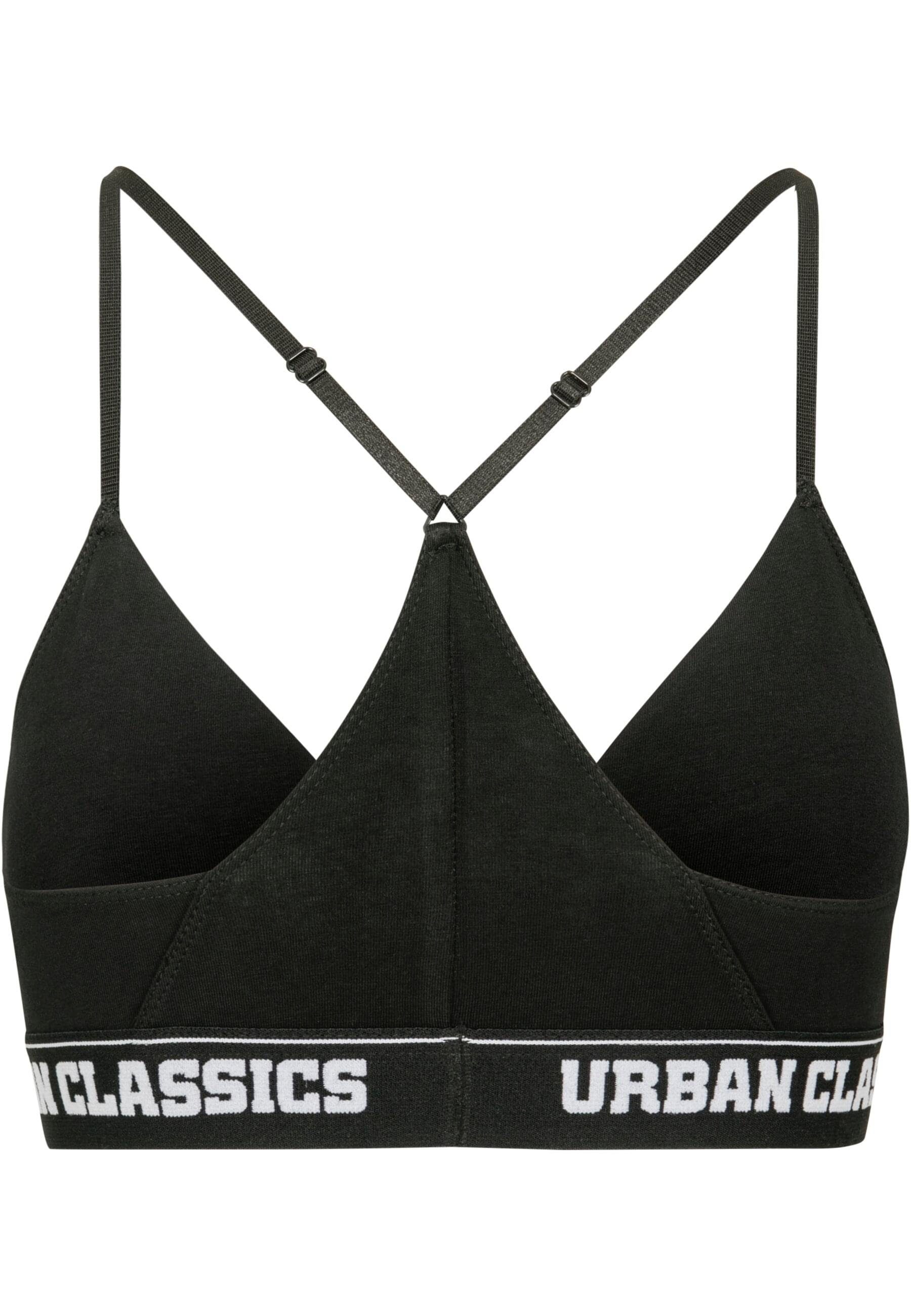 Damen TB2589 Triangle Ladies black Bra CLASSICS Triangle URBAN Sport-BH Logo