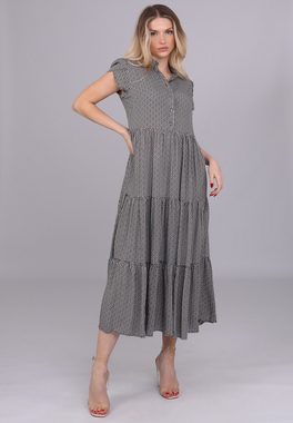 YC Fashion & Style Sommerkleid "Sommerliches Flair Viskosekleid mit kurzen Ärmeln und gestuftem Rock" Boho, gemustert, in Wickeloptik