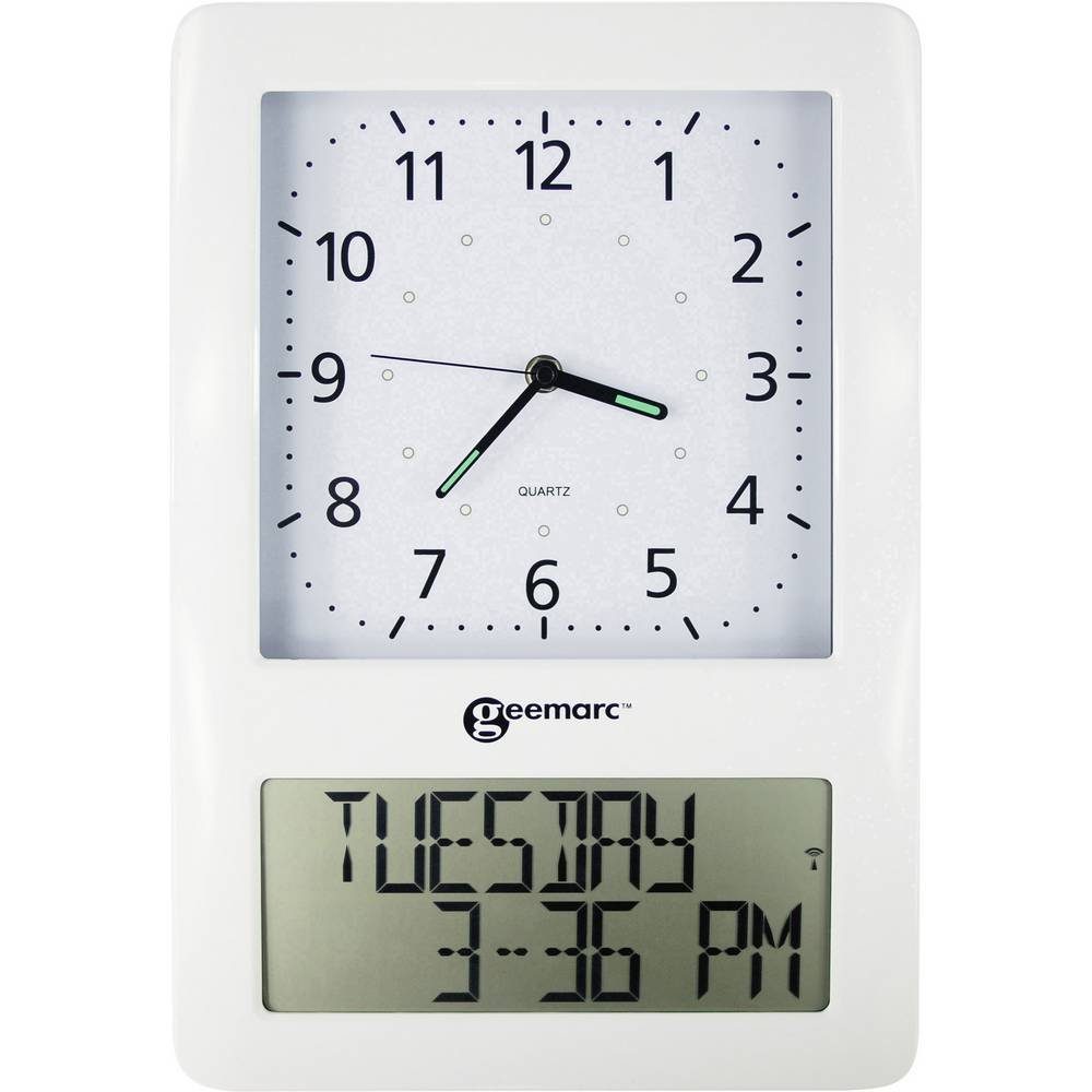 Tischuhr Viso 50 Analoge Funkuhr mit digitalem Display